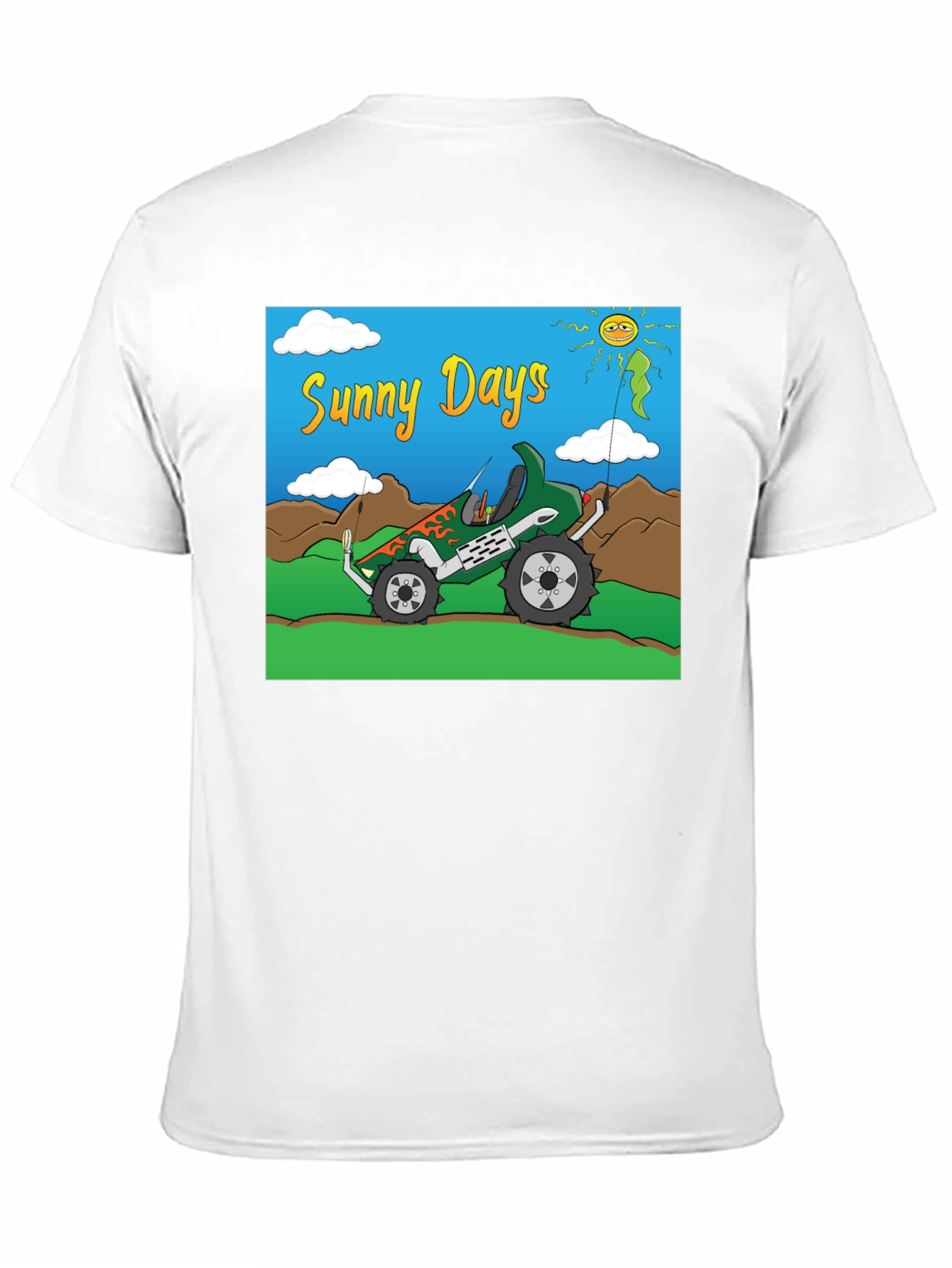 Black Sunny Days Monster Truck Graphic Tee view 11