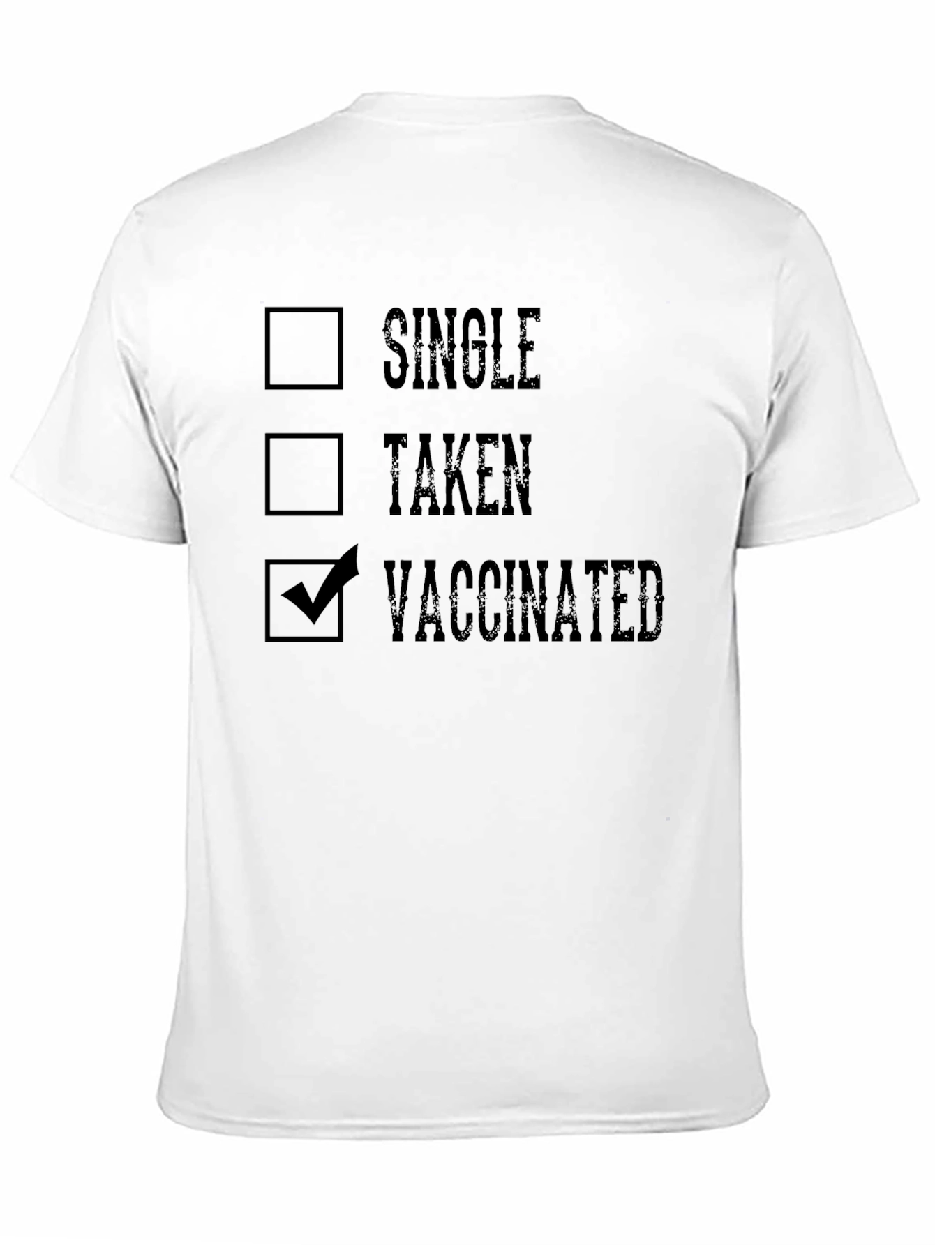 Black Vaccinated T-Shirt - Single Taken Vaccinated view 11