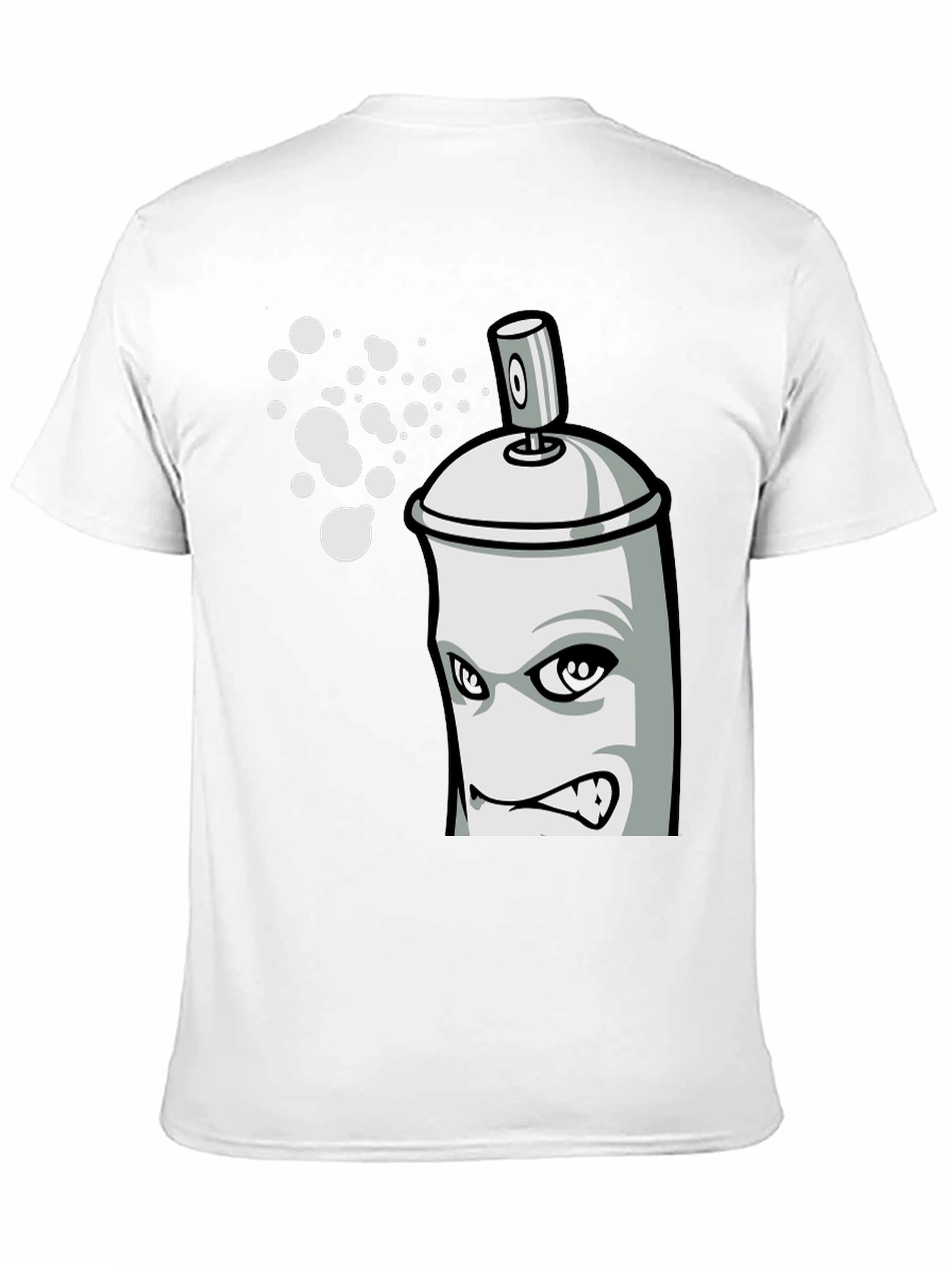 Black Cartoon Spray Paint Can Graphic Tee - Black view 11
