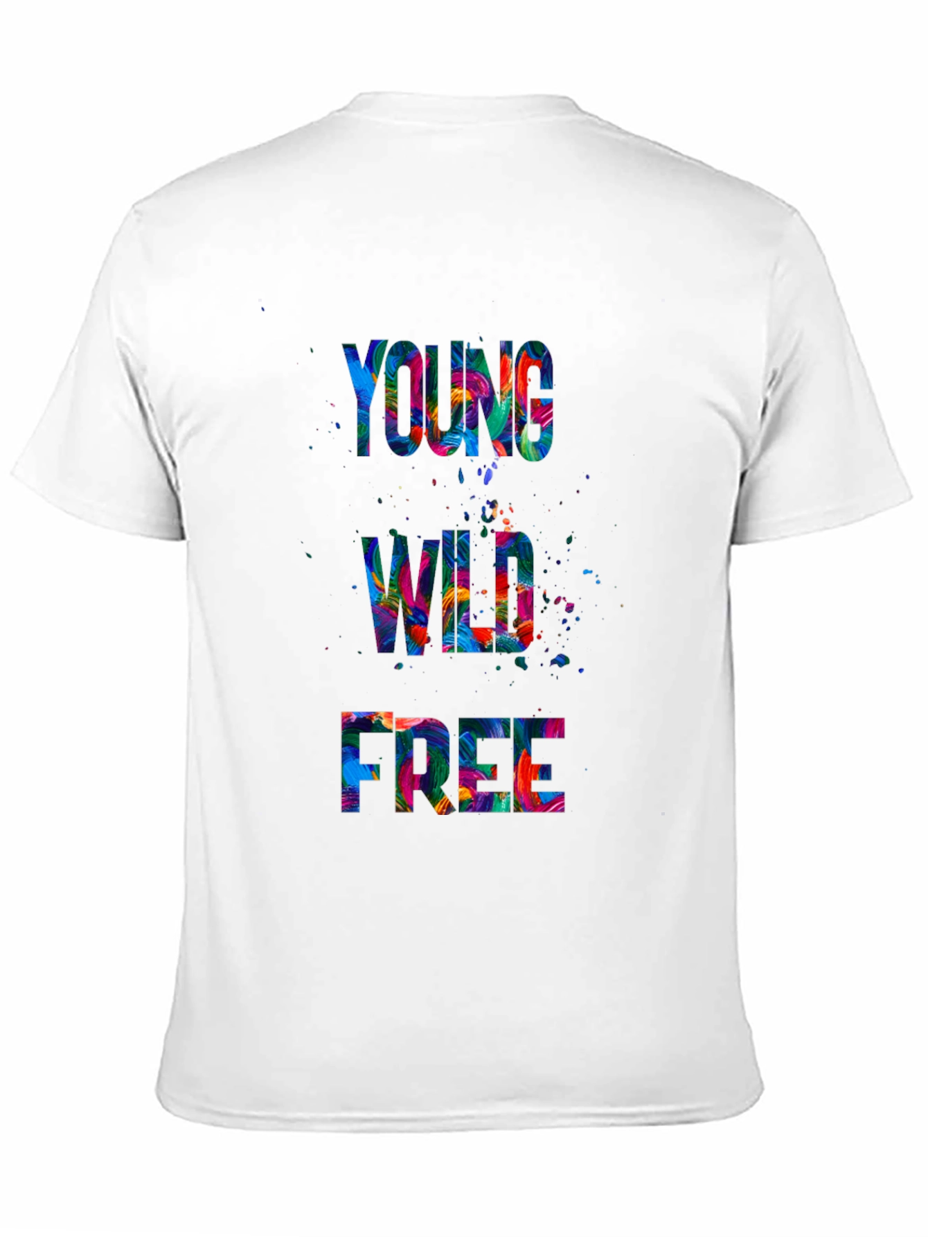 Black Young Wild Free Graphic Print T-Shirt view 11