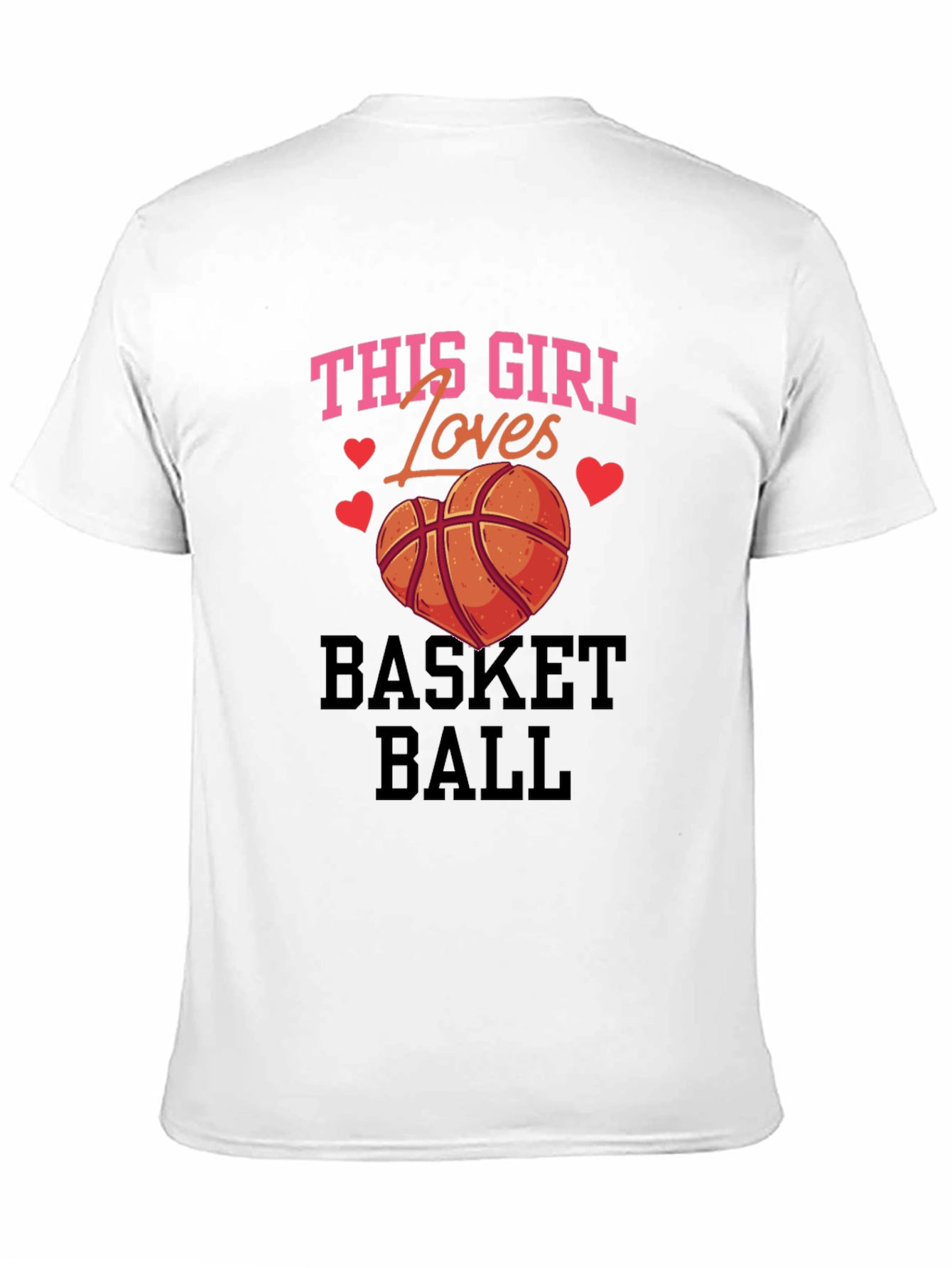 Black Basketball Lover Girl T-Shirt view 11
