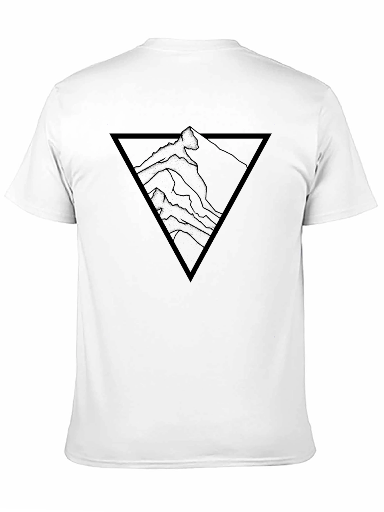 Mountain Triangle Graphic Tee - Modern Minimalist Design - 11