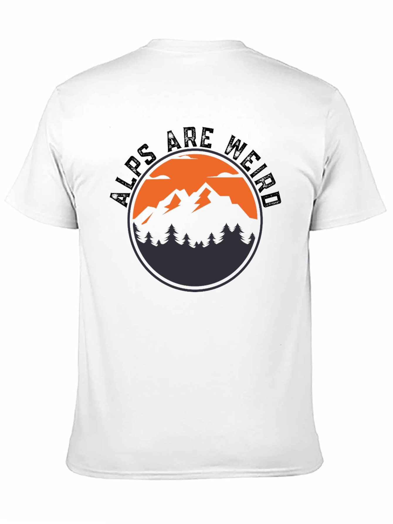 Black Alps Are Weird Graphic T-Shirt view 11
