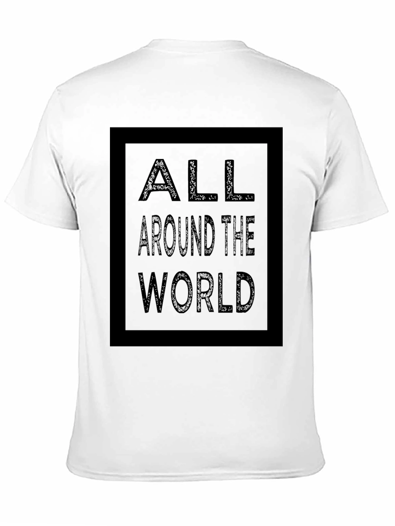 Black All Around the World Graphic Print Black T-Shirt view 11