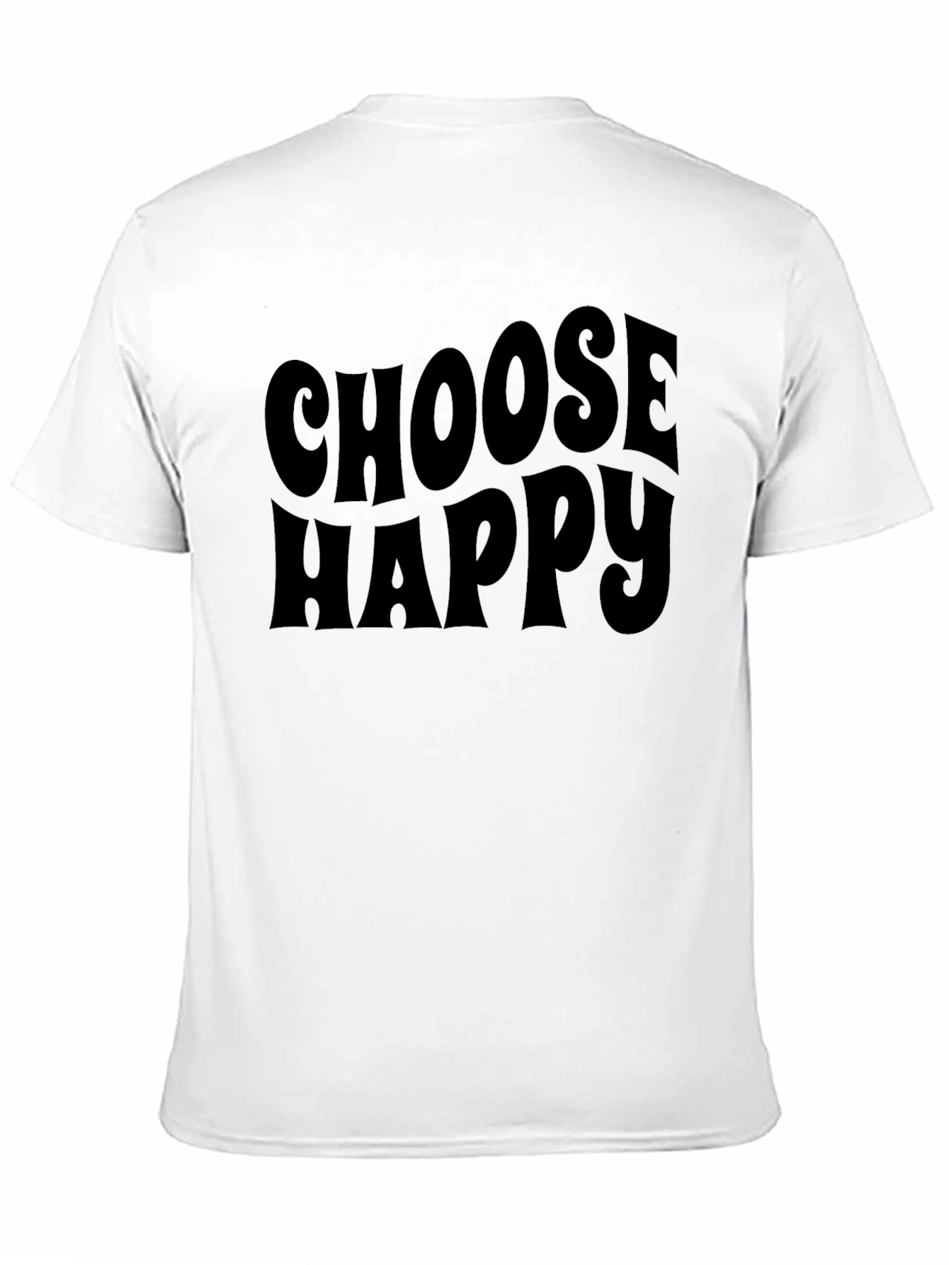 Black Choose Happy Graphic Tee - Retro Style view 11
