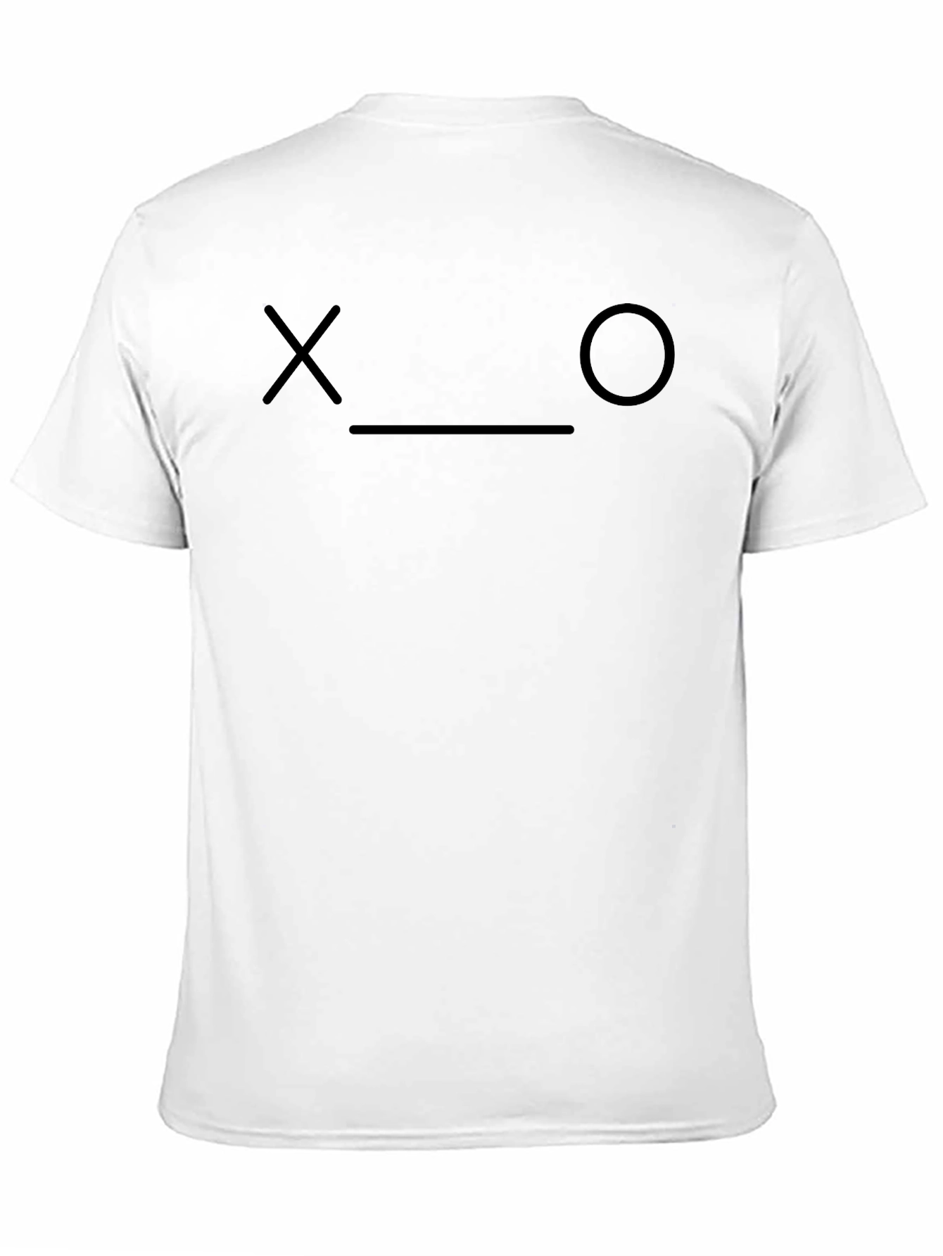 Black XO Sad Face Black T-Shirt - Casual Comfort view 11