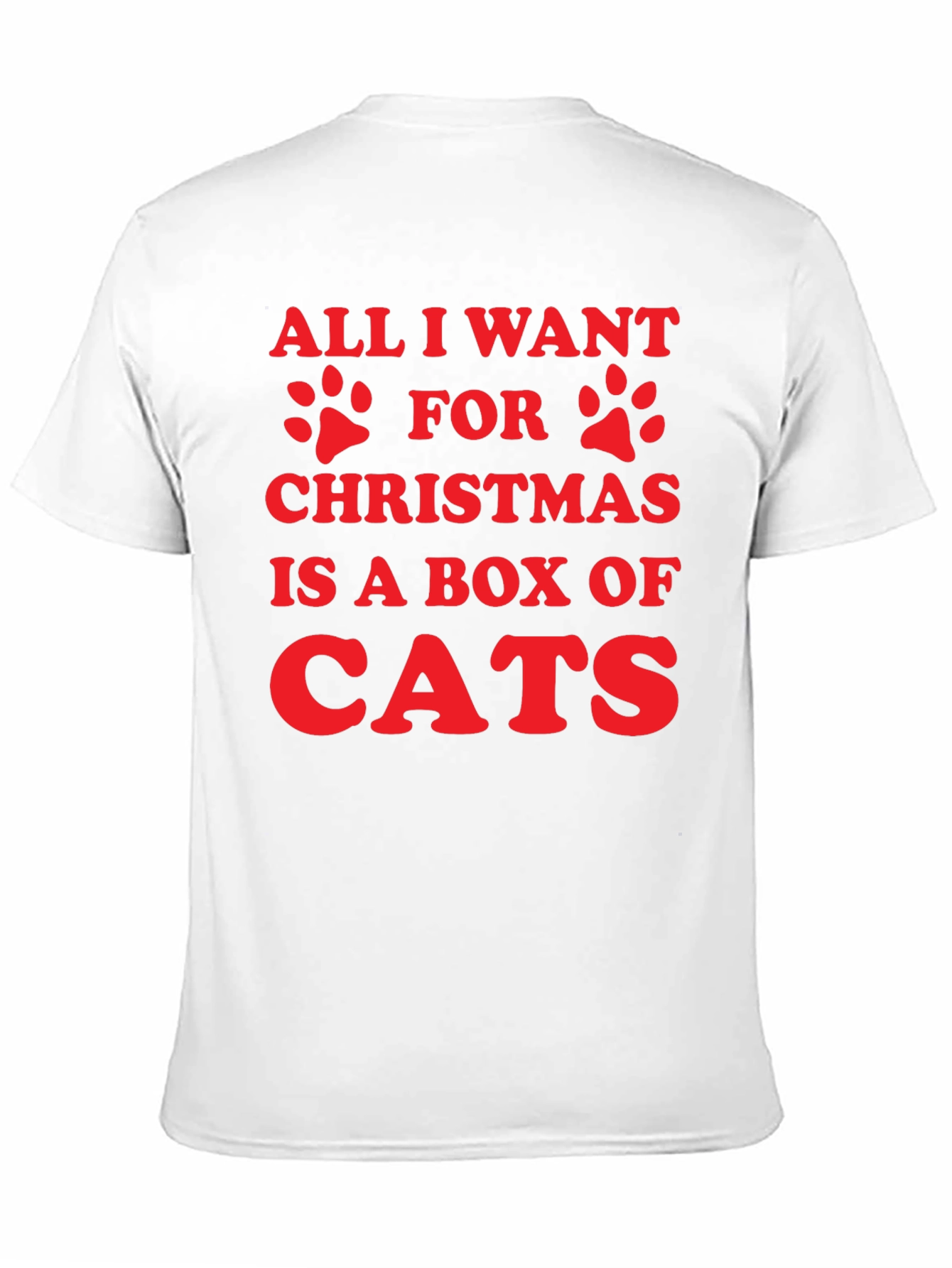 Black All I Want For Christmas is Cats Graphic Tee view 11
