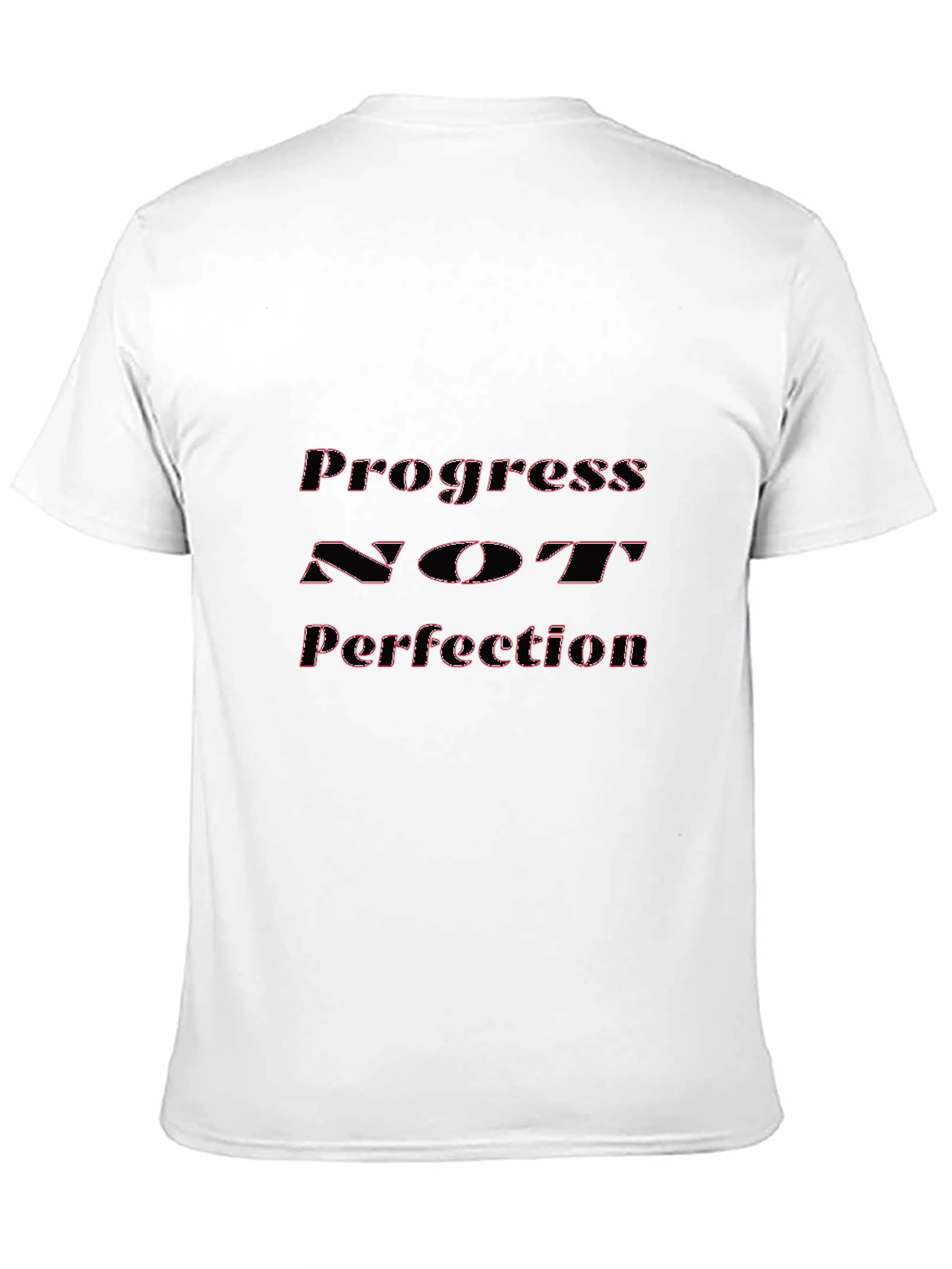 Black Progress Not Perfection Black Graphic Tee view 11