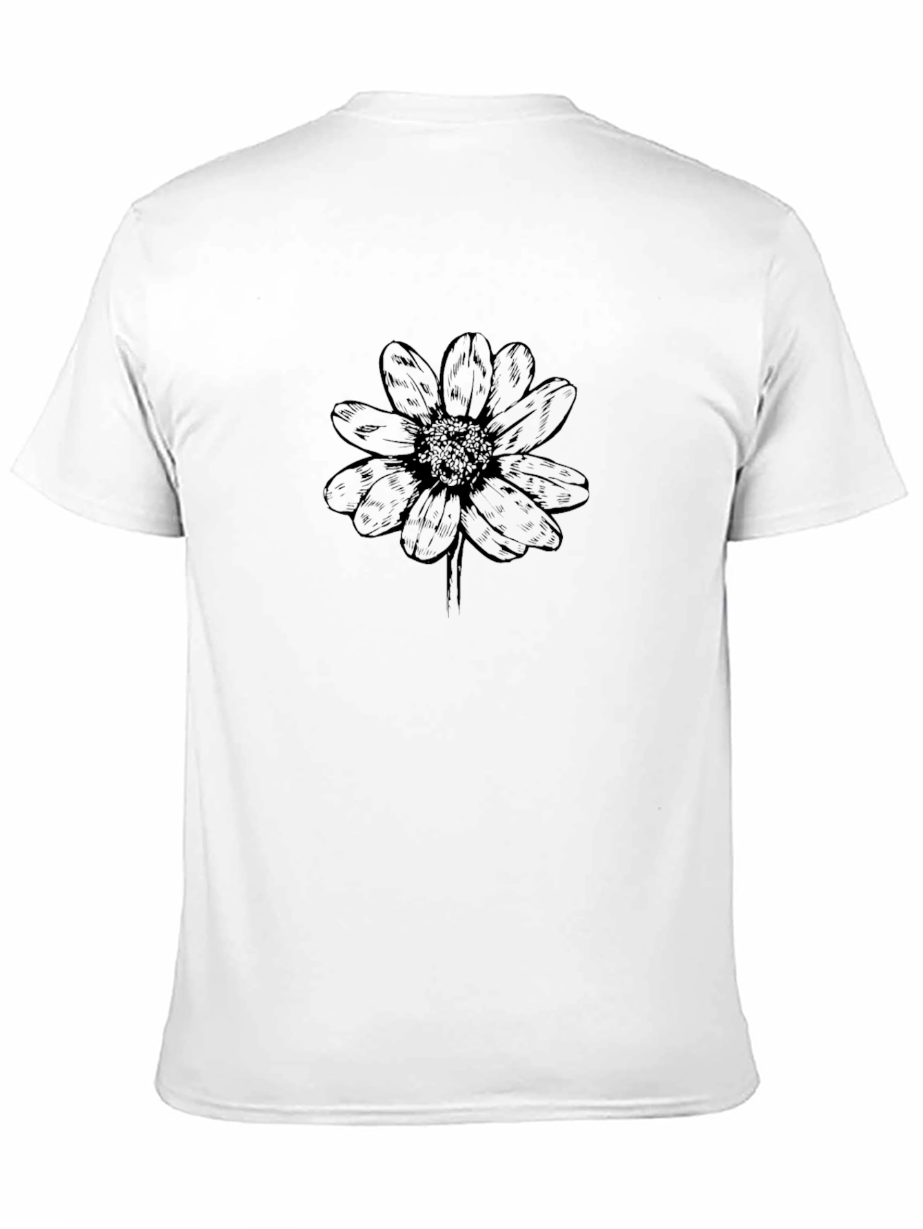 Black Black Flower Print Crew Neck T-Shirt view 11