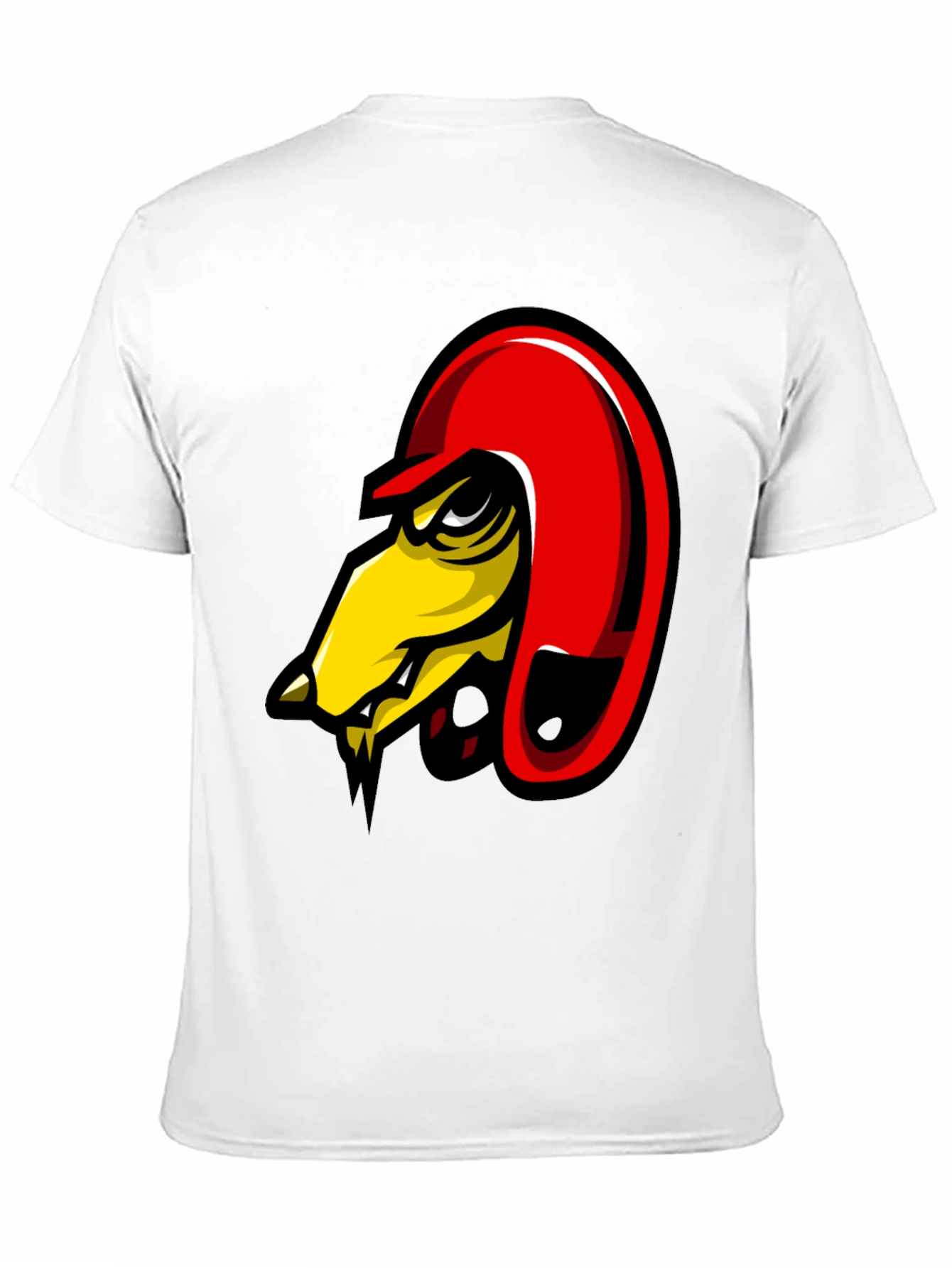 Black Men's Black Graphic Tee - Angry Bird Design view 11