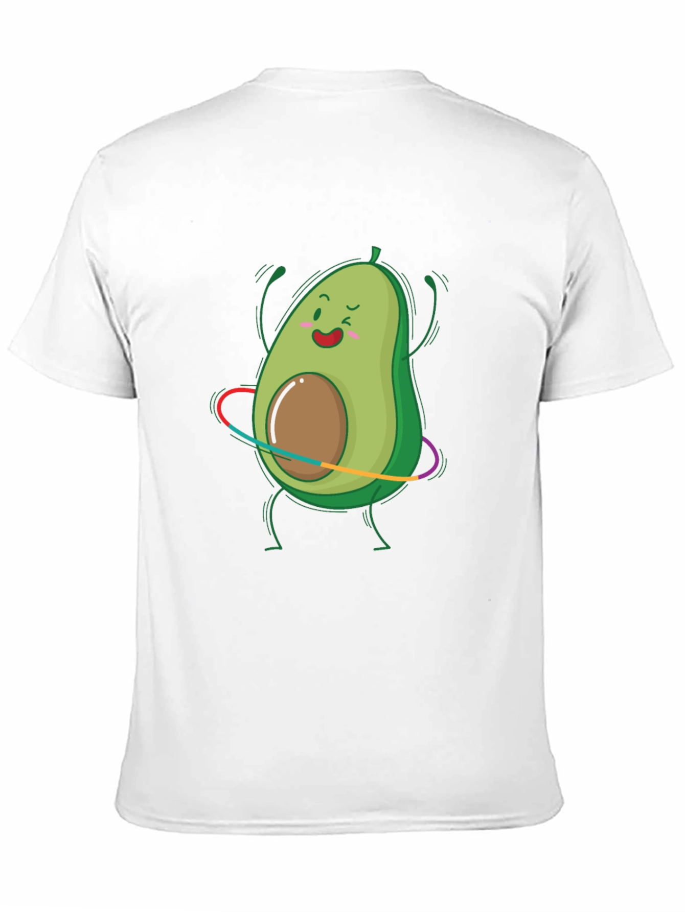 Black Avocado Hula Hoop Graphic Tee - Black Cotton T-Shirt view 11