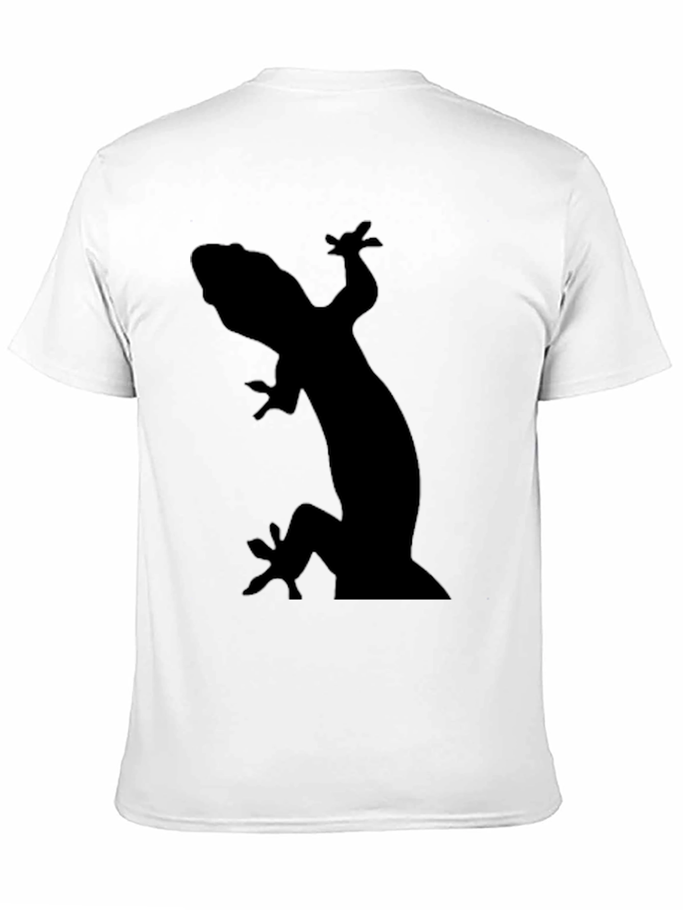 Black Cool Gecko Silhouette Graphic Tee - Black view 11