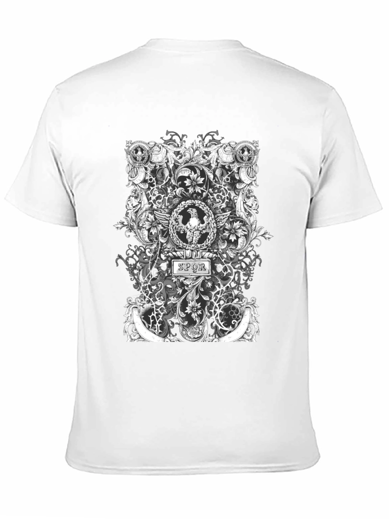 Black SPQR Roman Eagle T-Shirt - Black view 11