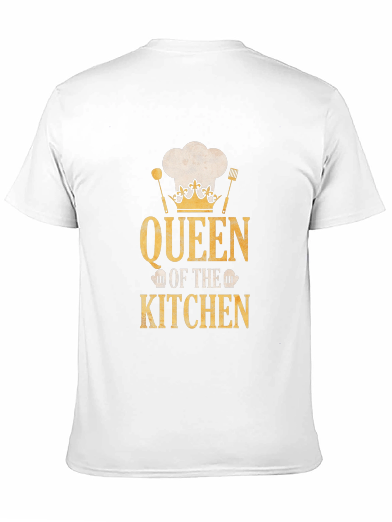 Black Queen of the Kitchen T-Shirt - Chef Hat Design view 11