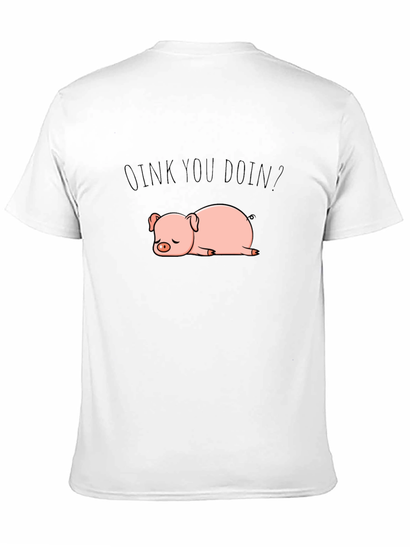 Black OINK YOU DOIN? Pig Graphic Tee - Relaxed Fit view 11