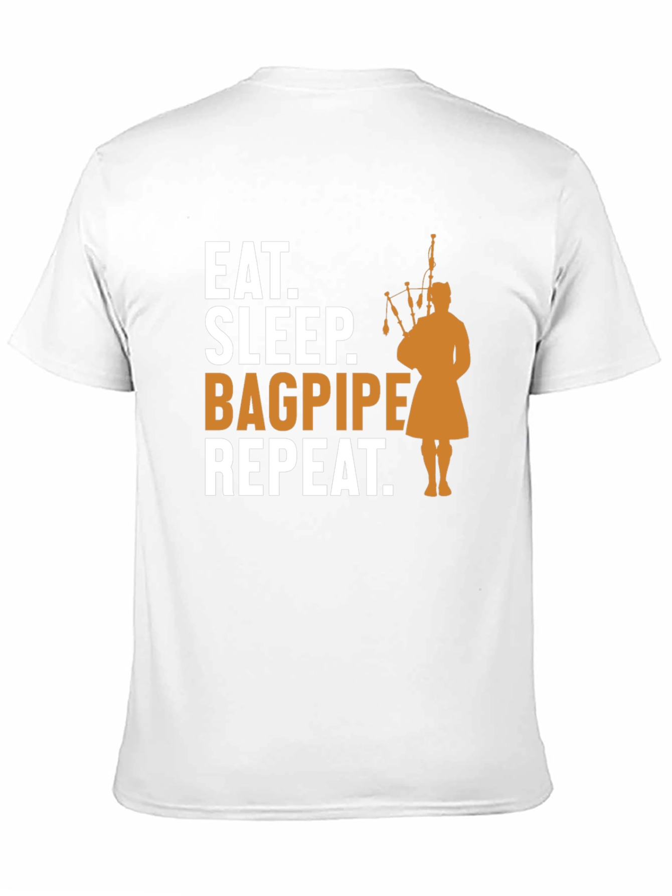 Black Eat, Sleep, Bagpipe, Repeat T-Shirt - Black view 11