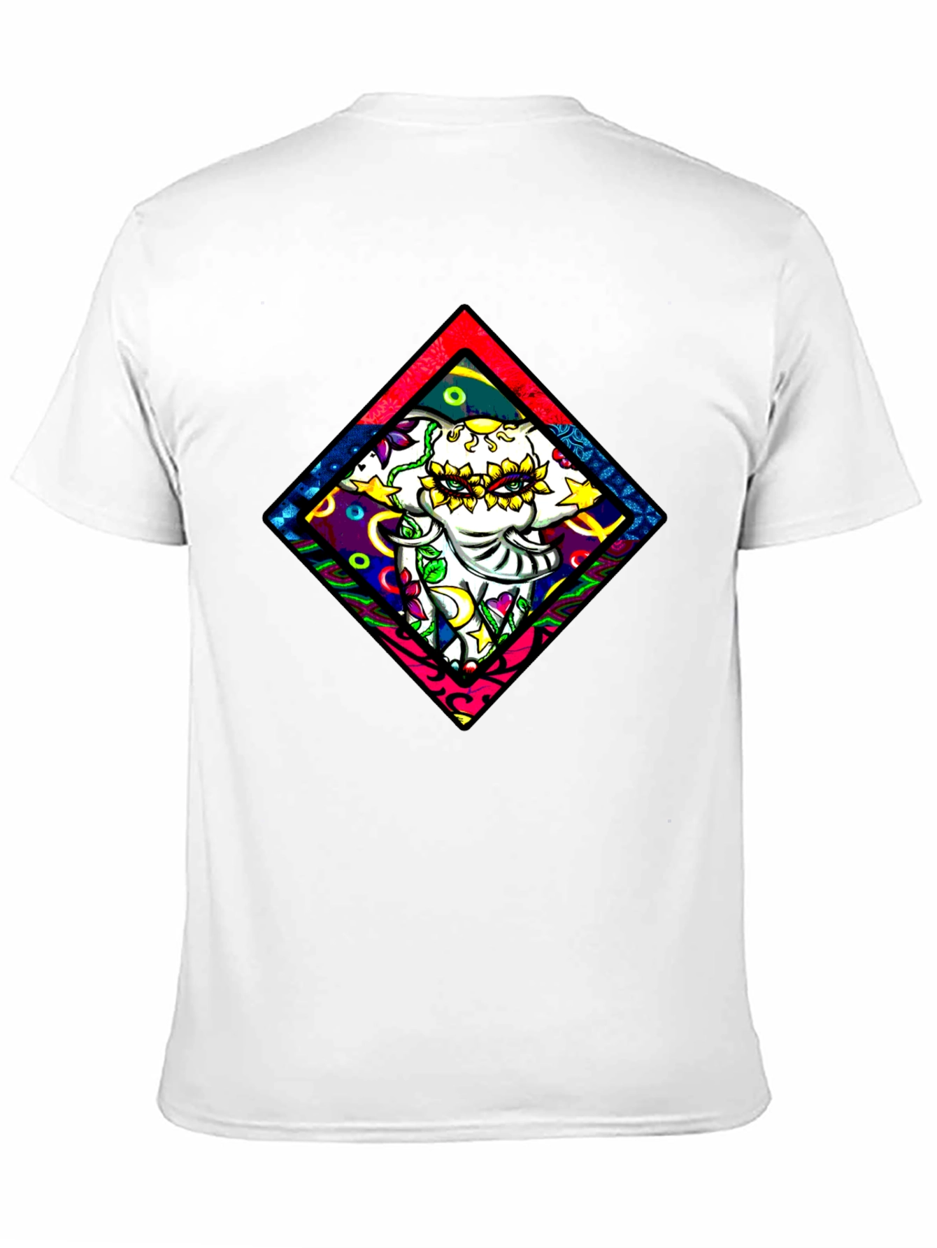 Black Elephant Diamond Graphic T-Shirt - Black view 11