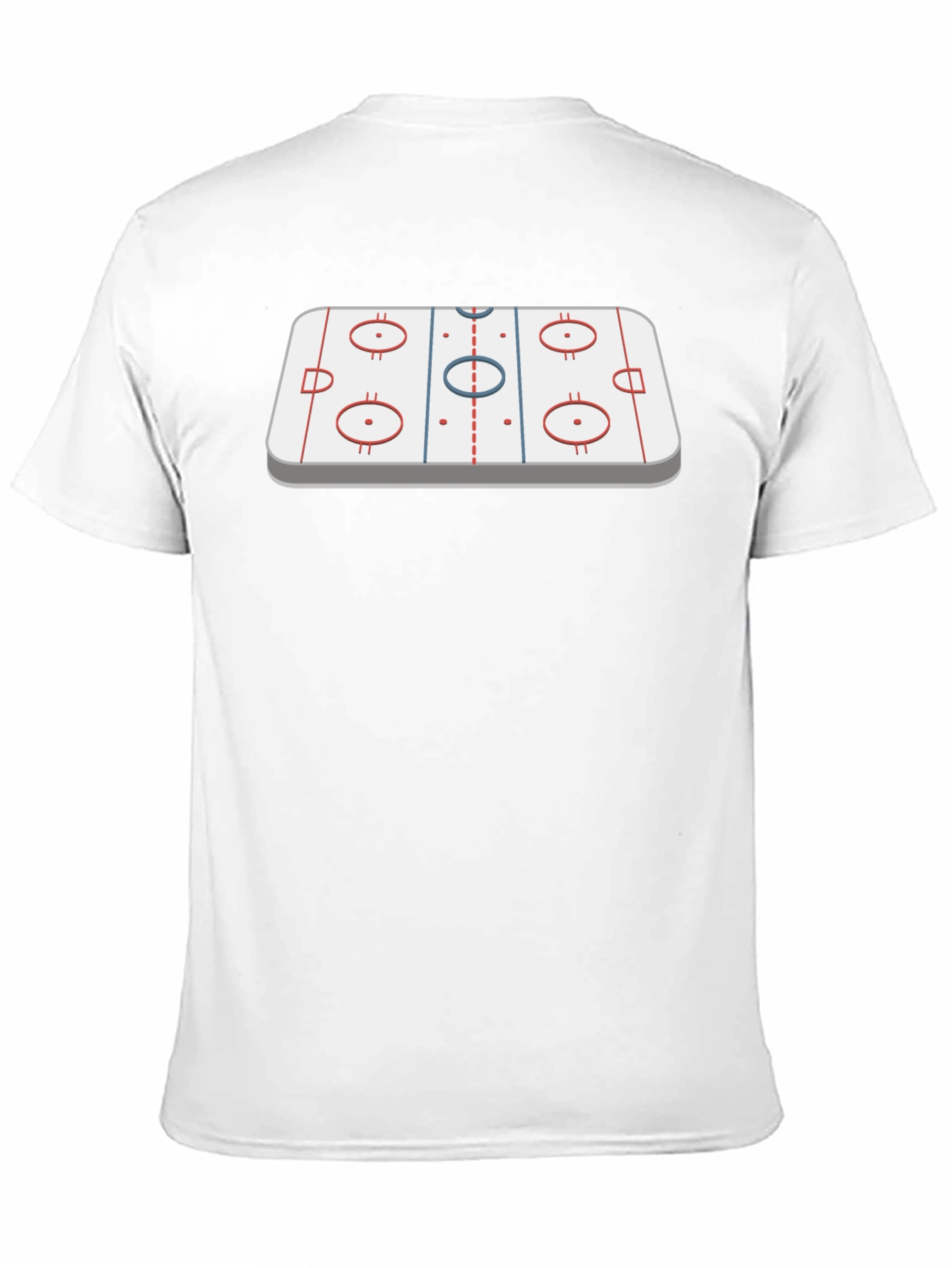 Black Hockey Rink Graphic Tee - Black Cotton T-Shirt view 11