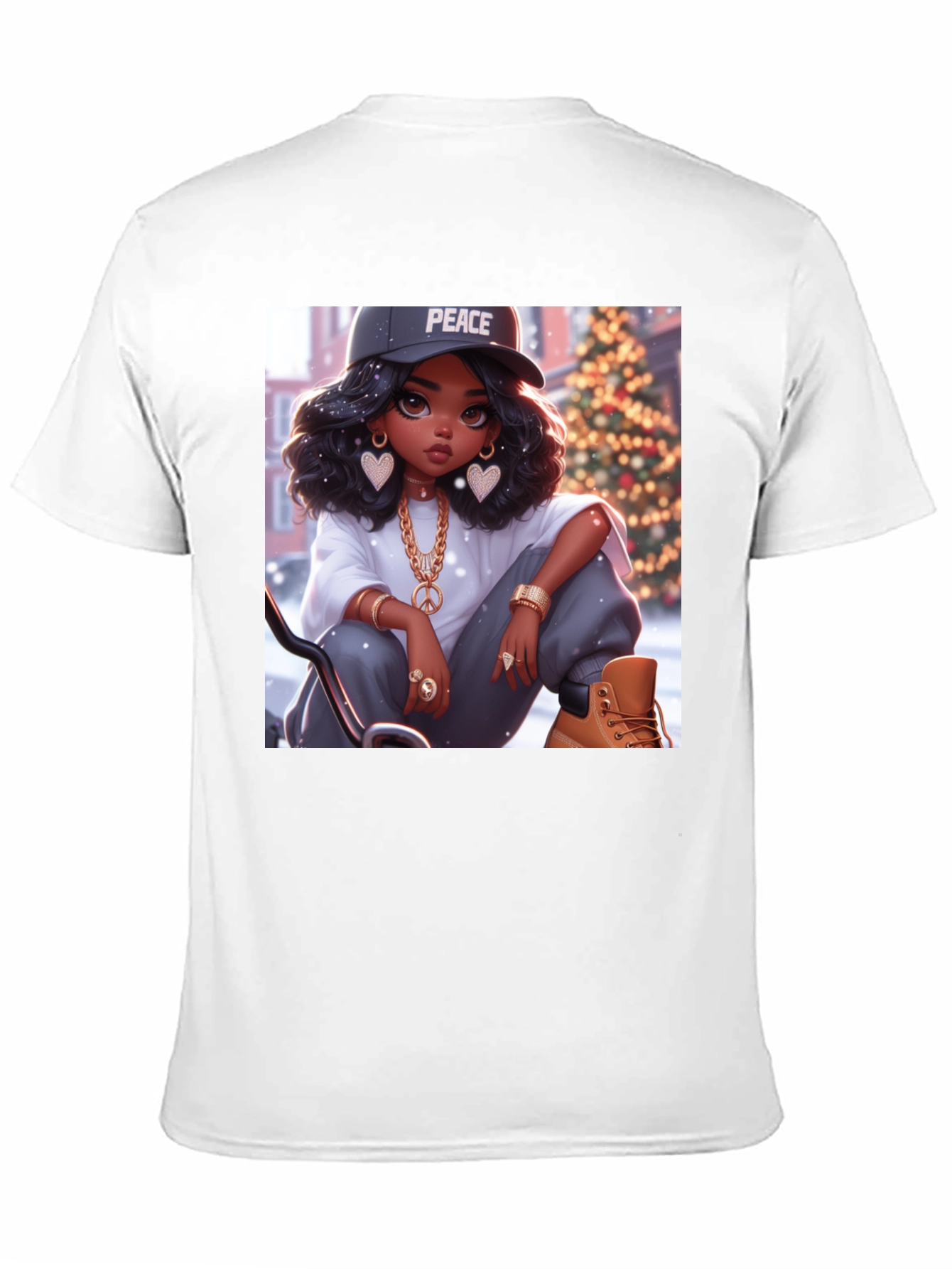Black Peace Girl Black T-Shirt view 11
