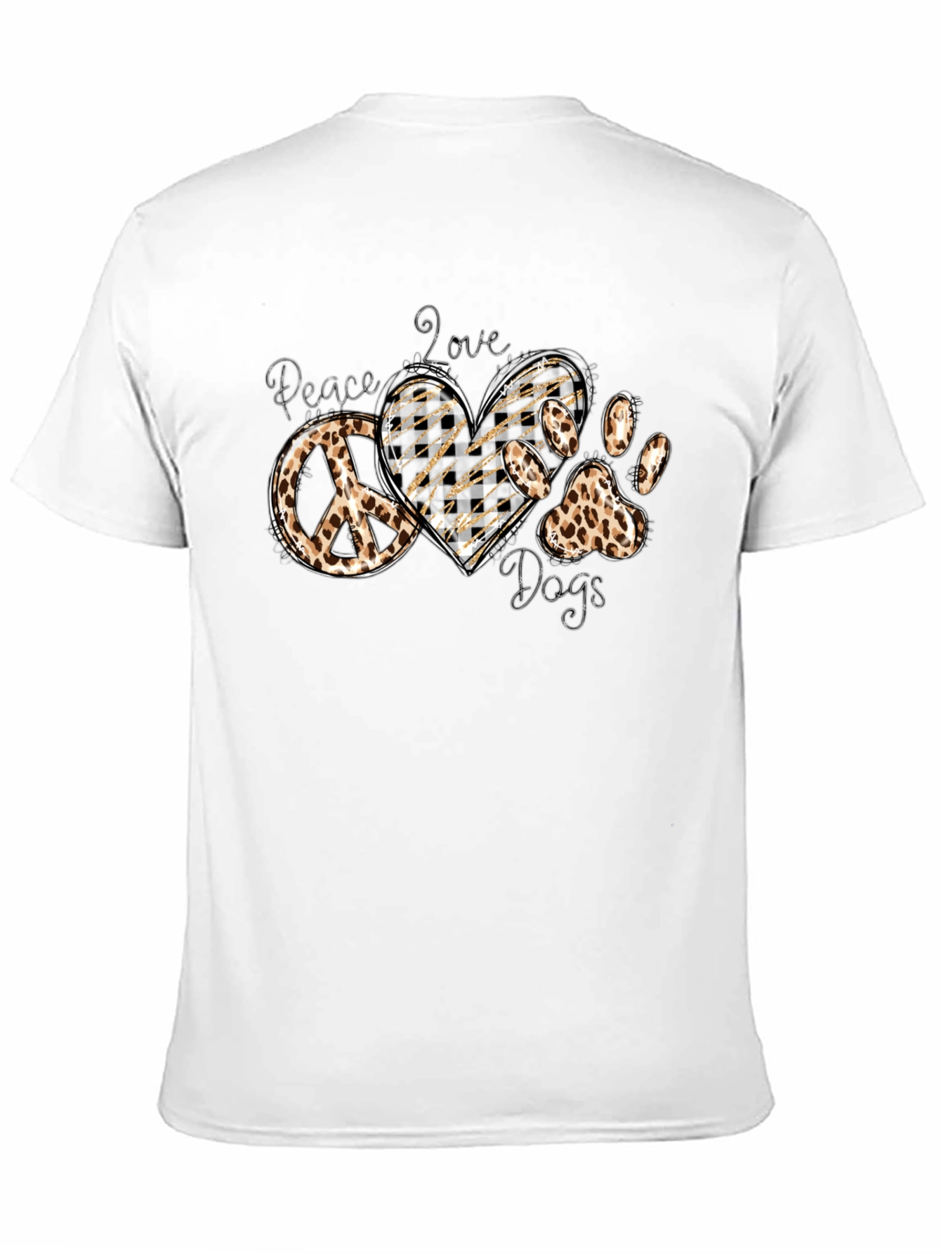 Black Peace Love Dogs T-Shirt view 11