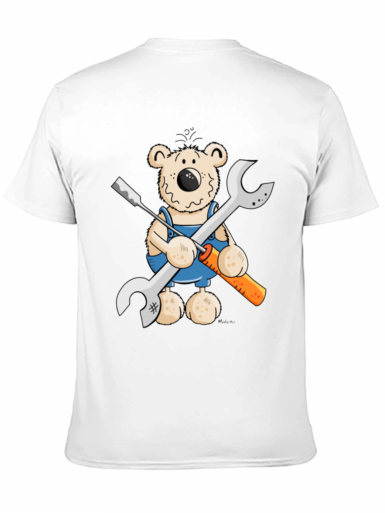 Black Mechanic Bear Graphic T-Shirt view 11