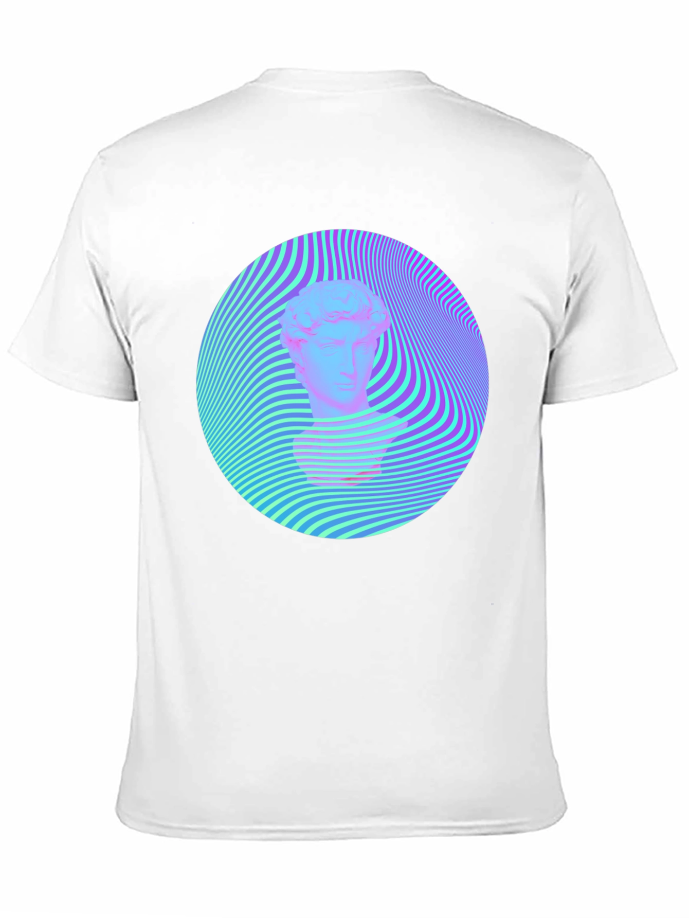Black Vaporwave Statue Head Tee - Retro Aesthetic Shirt view 11