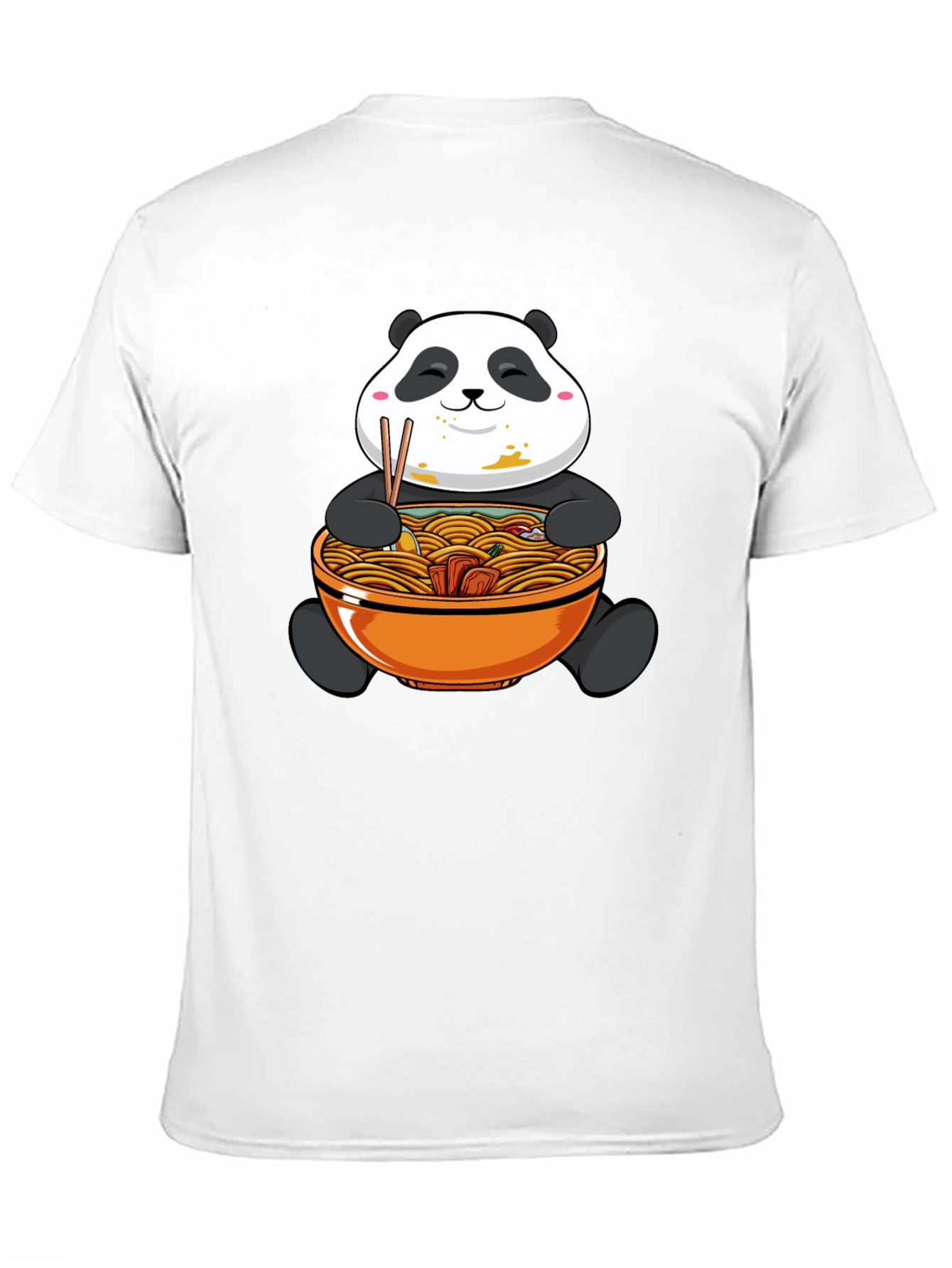 Black Panda Ramen Graphic Tee - Black Cotton Comfort view 11