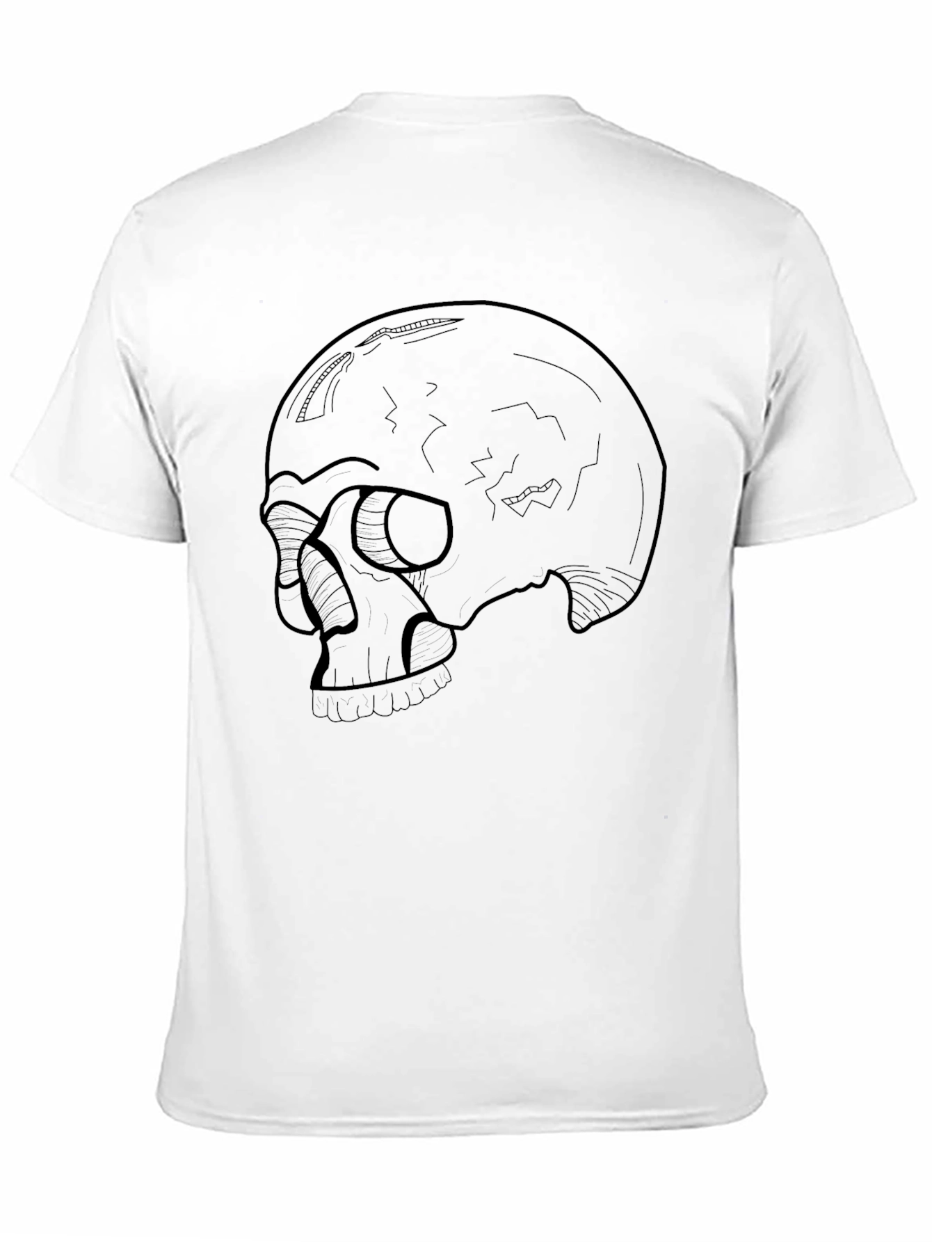 Black Skull Graphic Tee - Men's Black T-Shirt view 11
