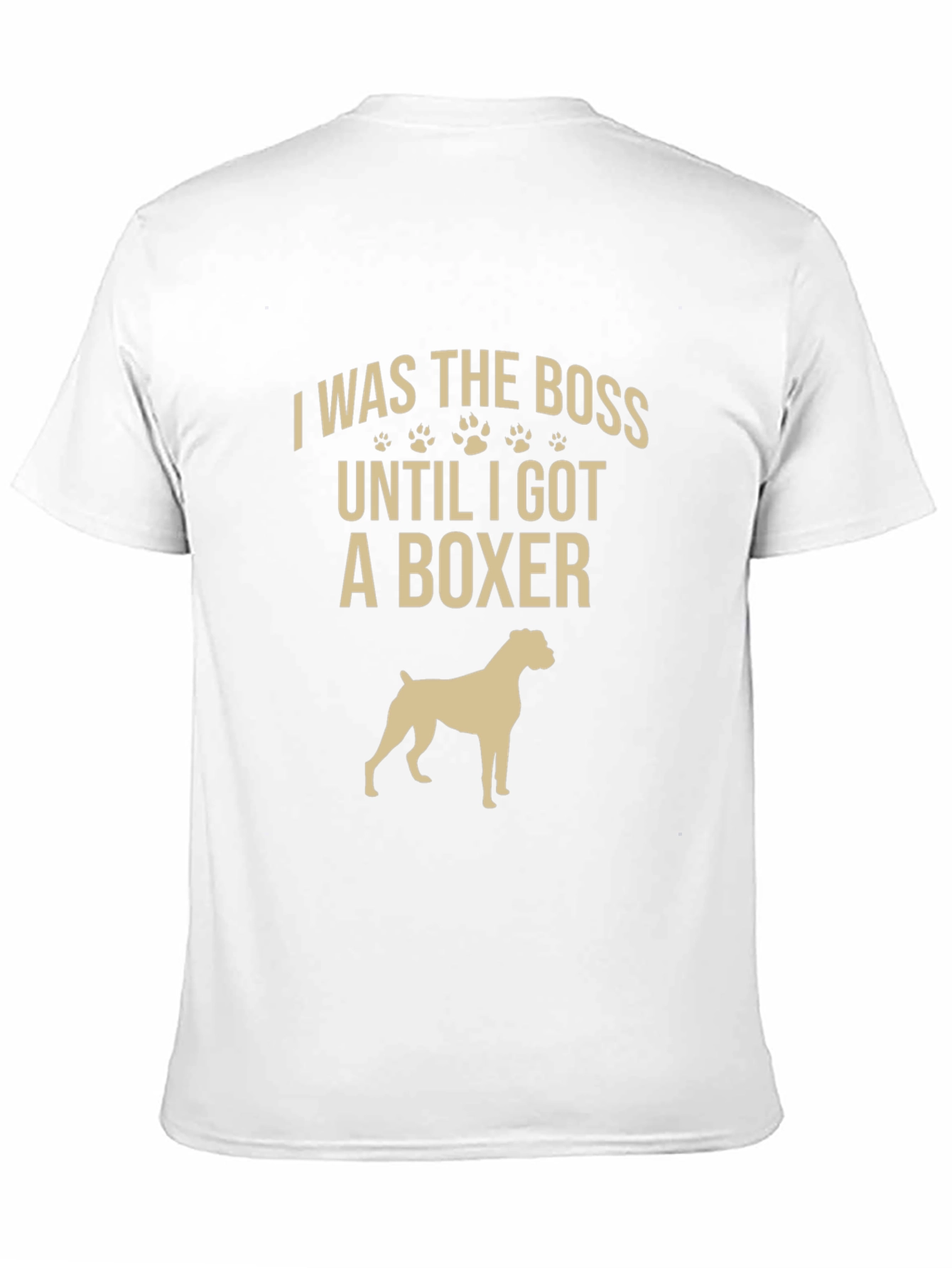 Black I Was The Boss Boxer Dog Black T-Shirt view 11