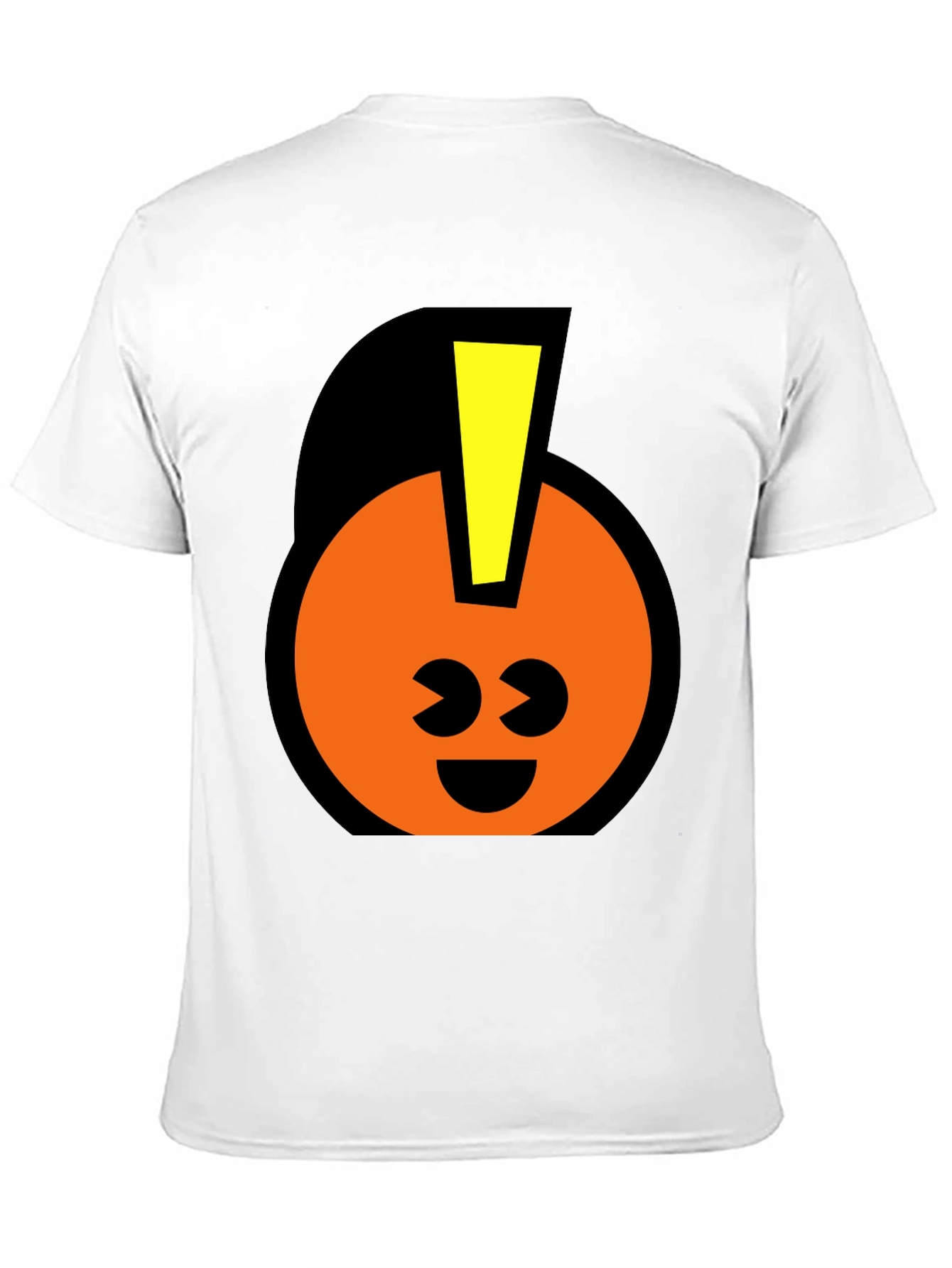 Black Fun Graphic T-Shirt - Smiley Face with Mohawk view 11