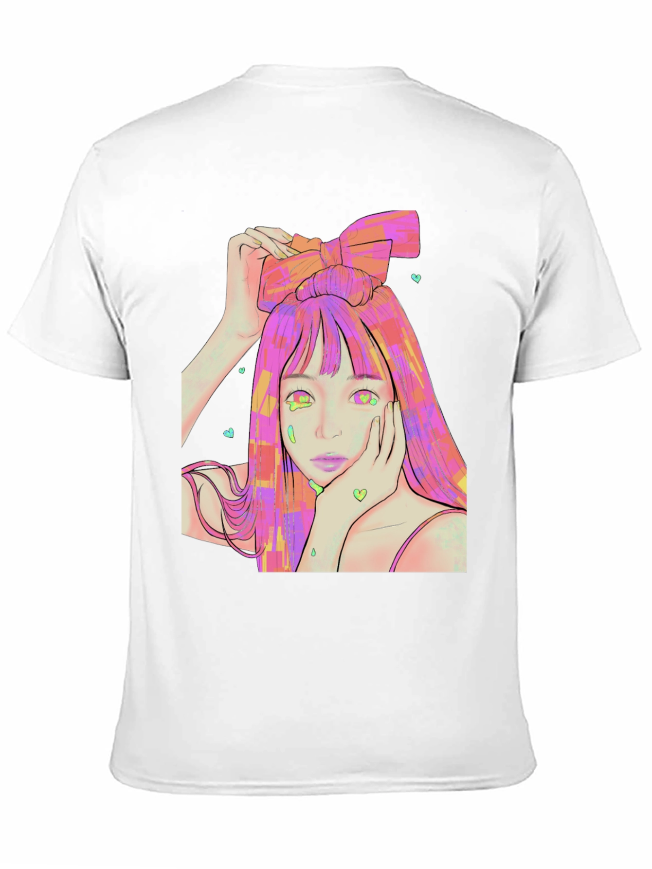 Black Anime Girl Graphic Tee - Black T-Shirt view 11