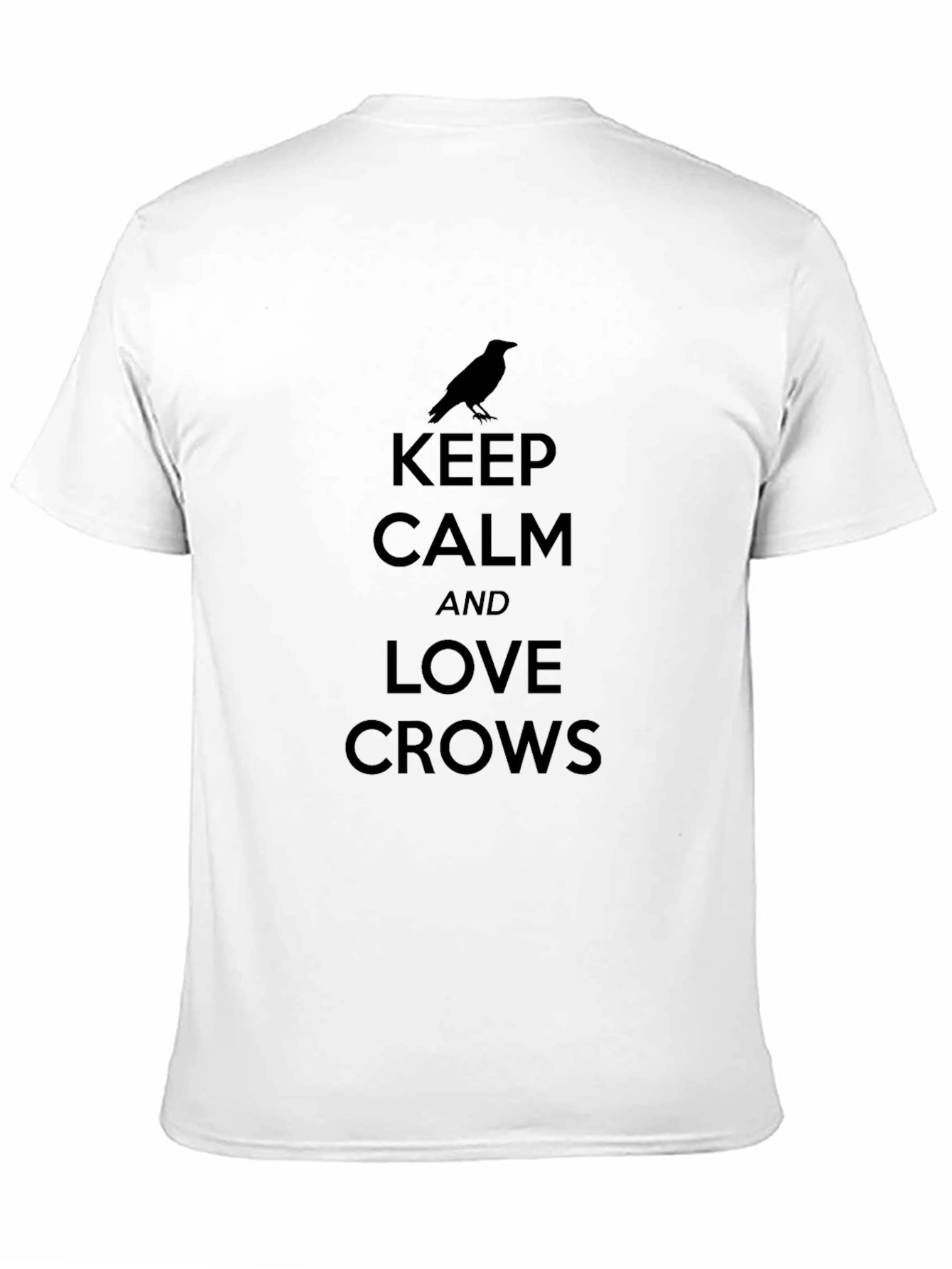 Black Keep Calm & Love Crows T-Shirt - Black view 11