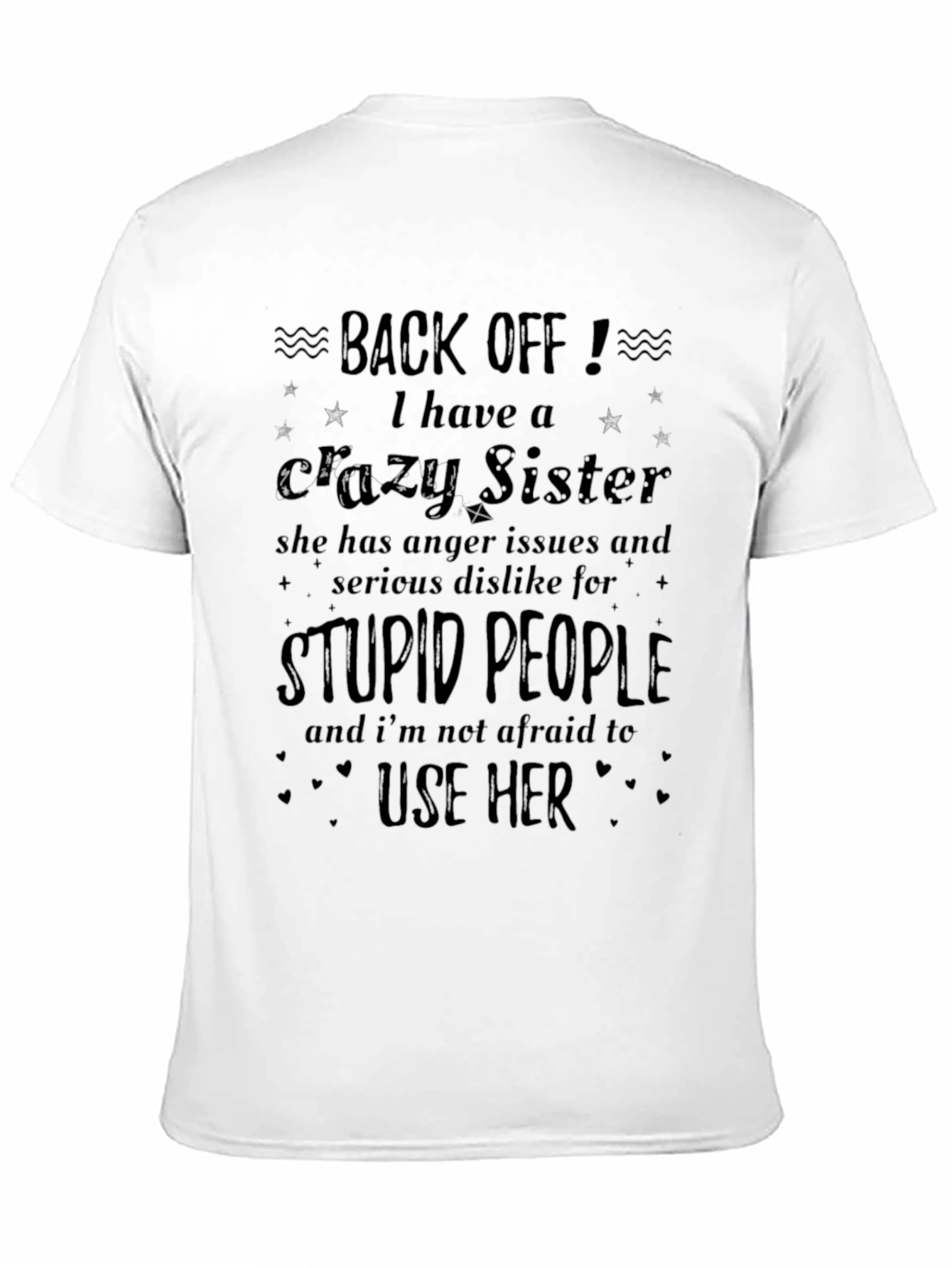 Black Funny 'Crazy Sister' Graphic Tee view 11