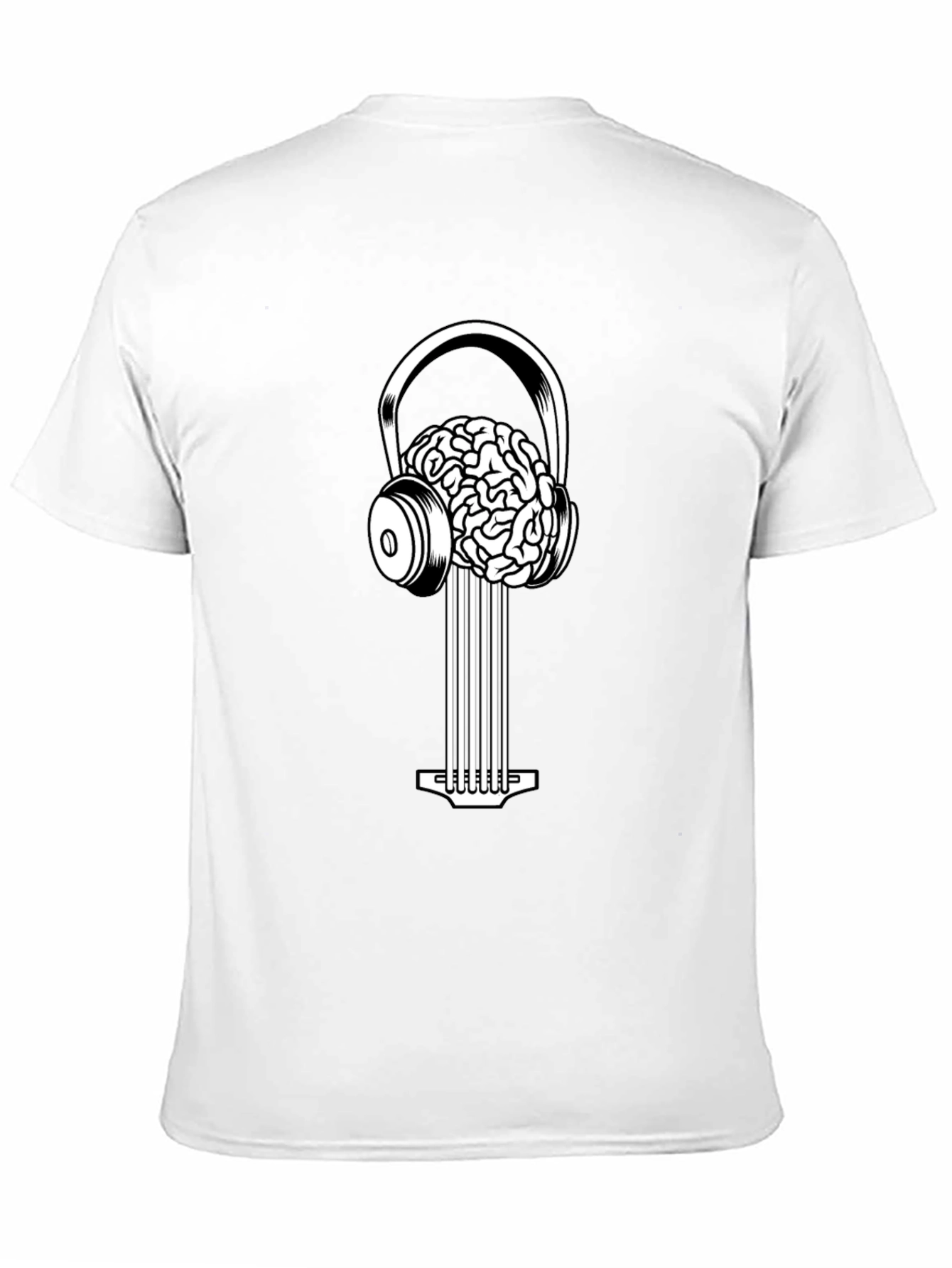 Black Brain Music T-Shirt - Unique Graphic Tee view 11