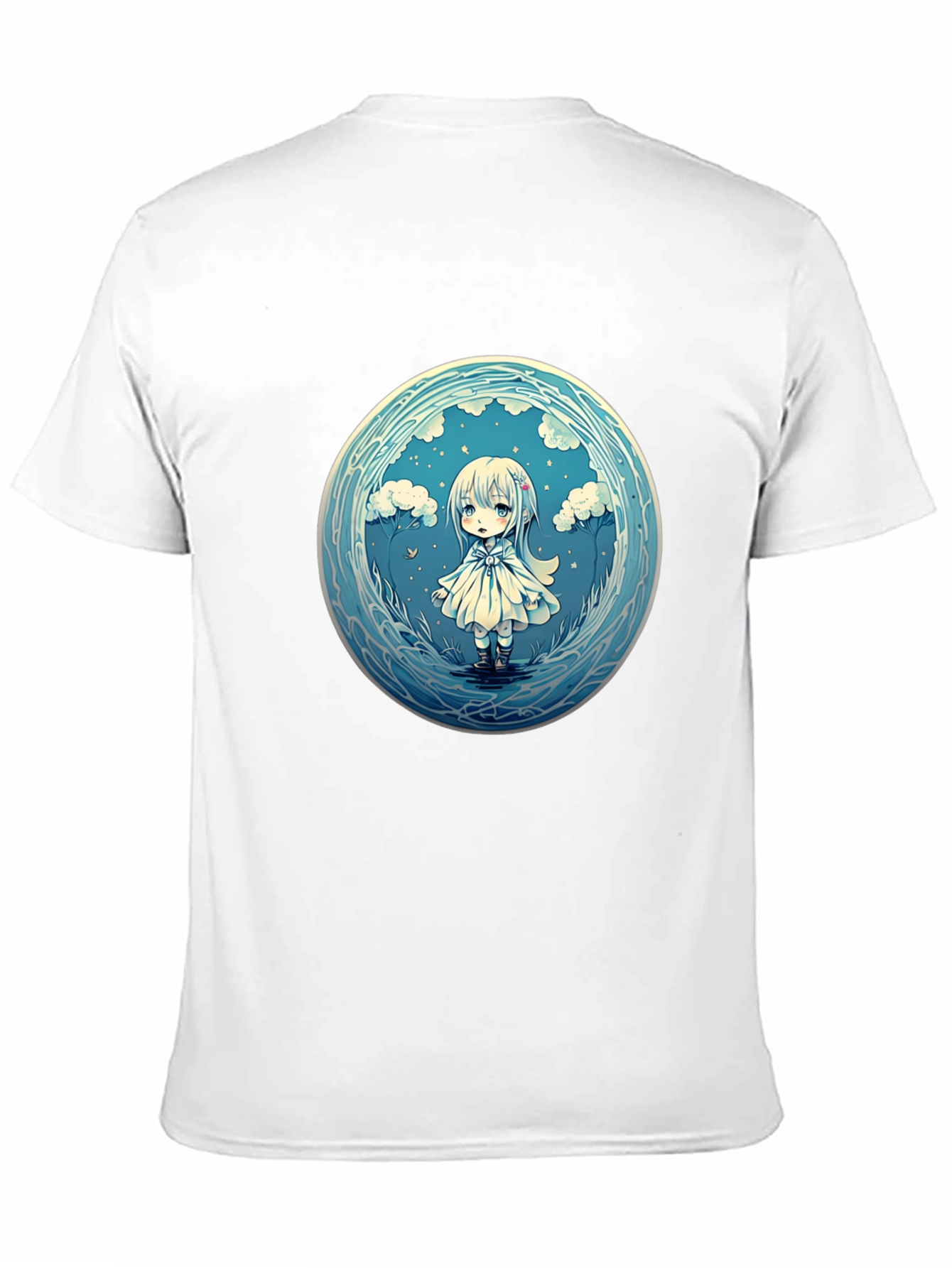 Black Anime Girl Graphic Tee - Stylish Black Cotton T-Shirt view 11