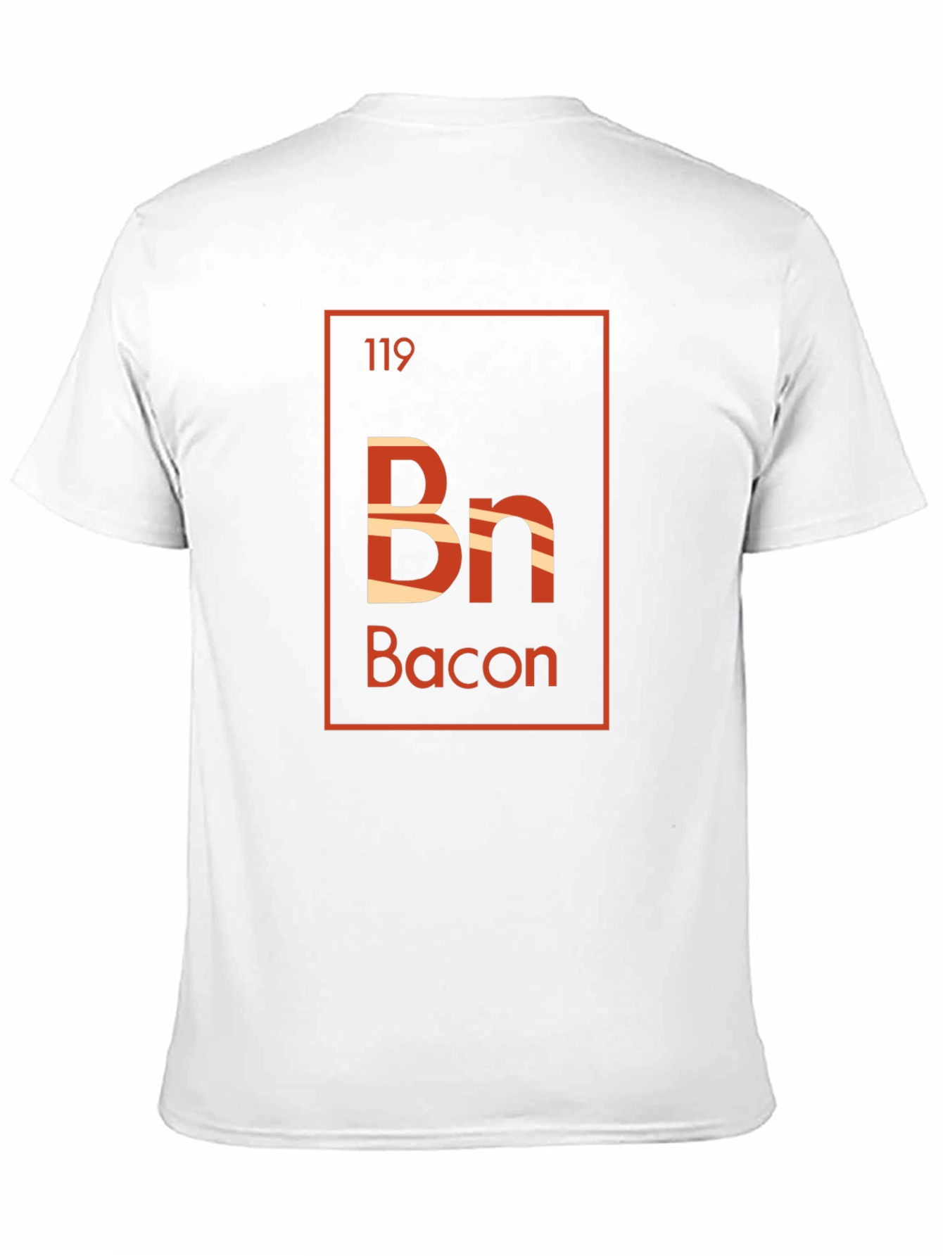 Black Bacon Periodic Table Style Graphic T-Shirt view 11