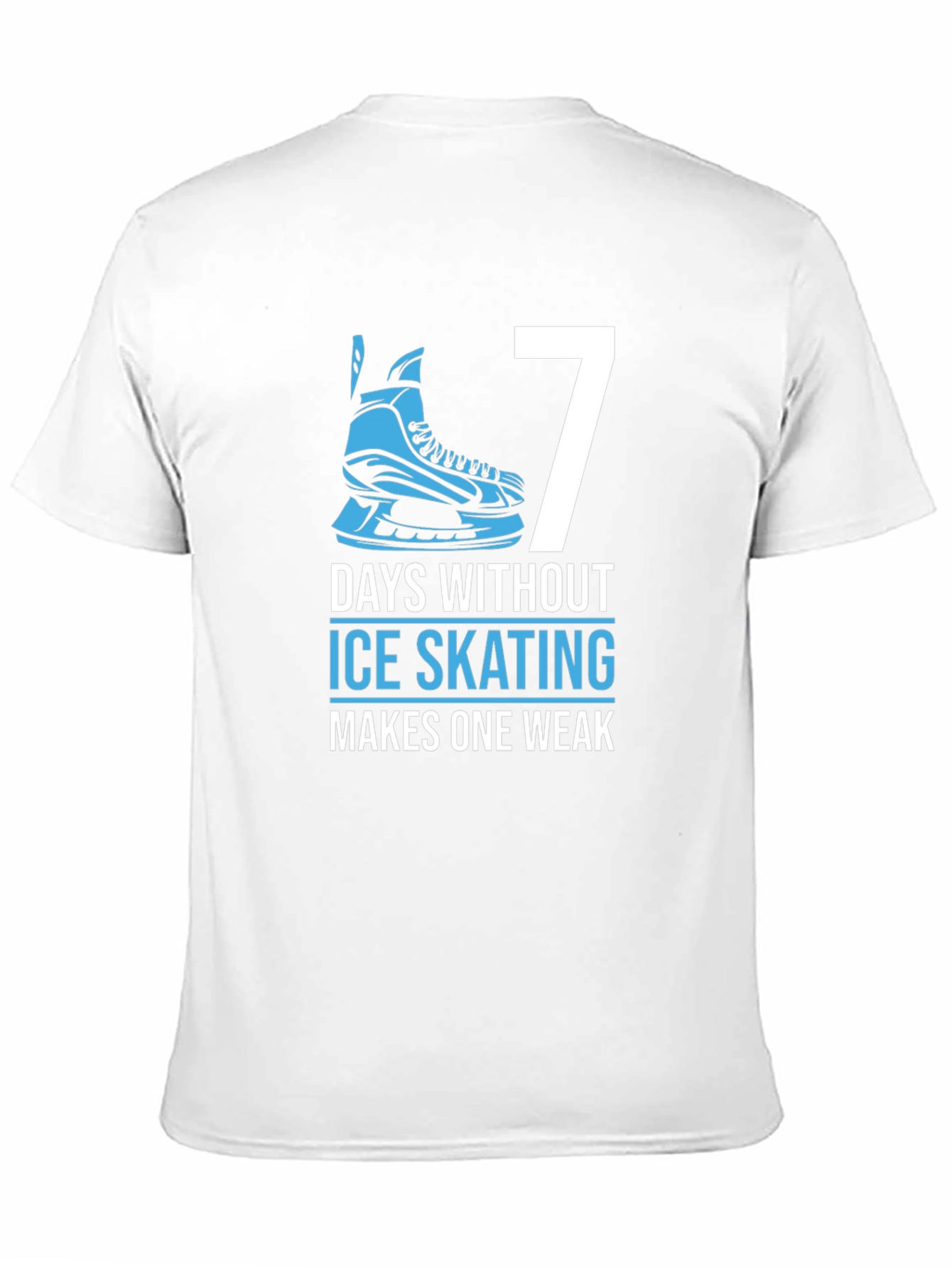 Black 7 Days Without Ice Skating T-Shirt view 11