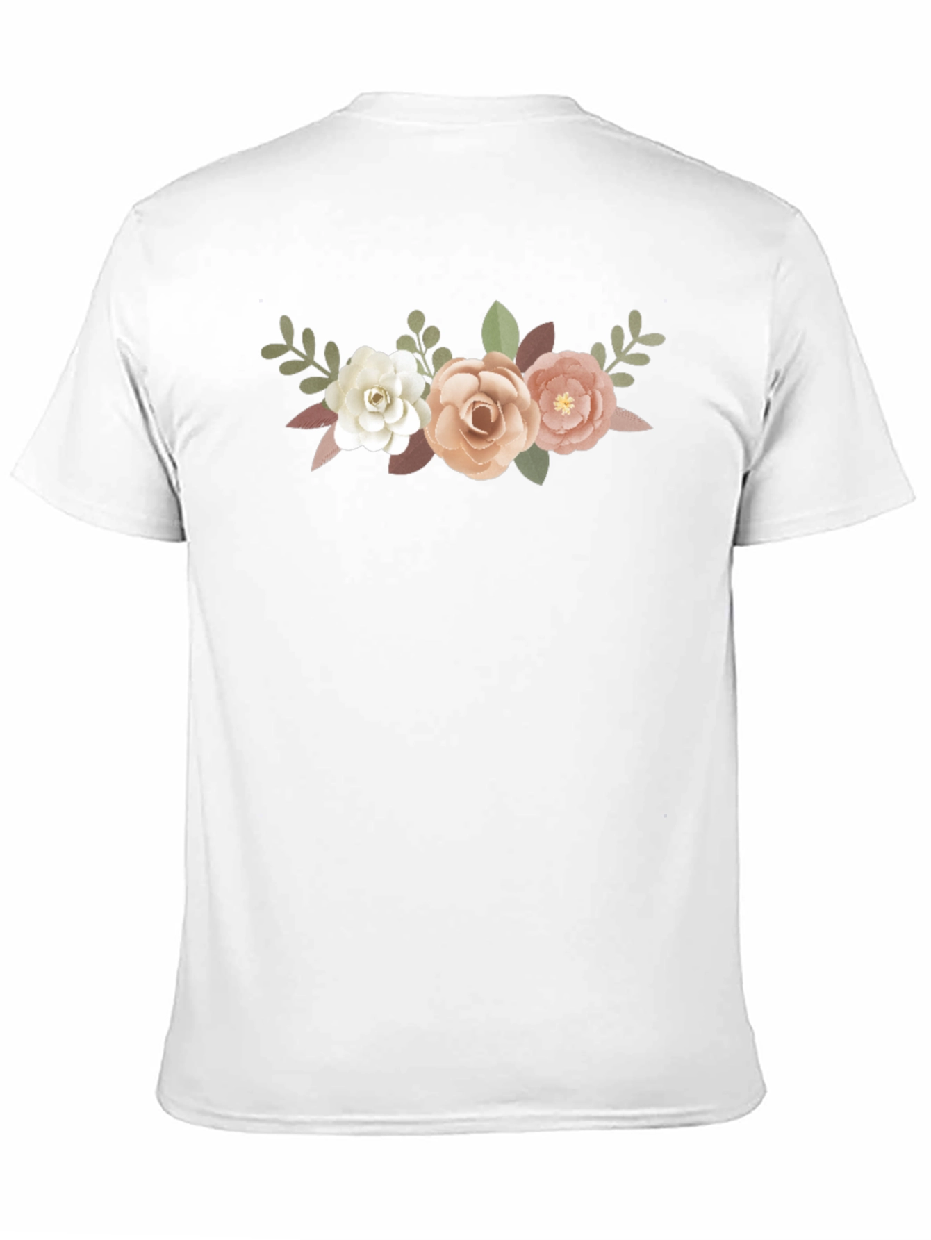 Black Floral Bouquet Graphic Tee - Black Cotton T-Shirt view 11