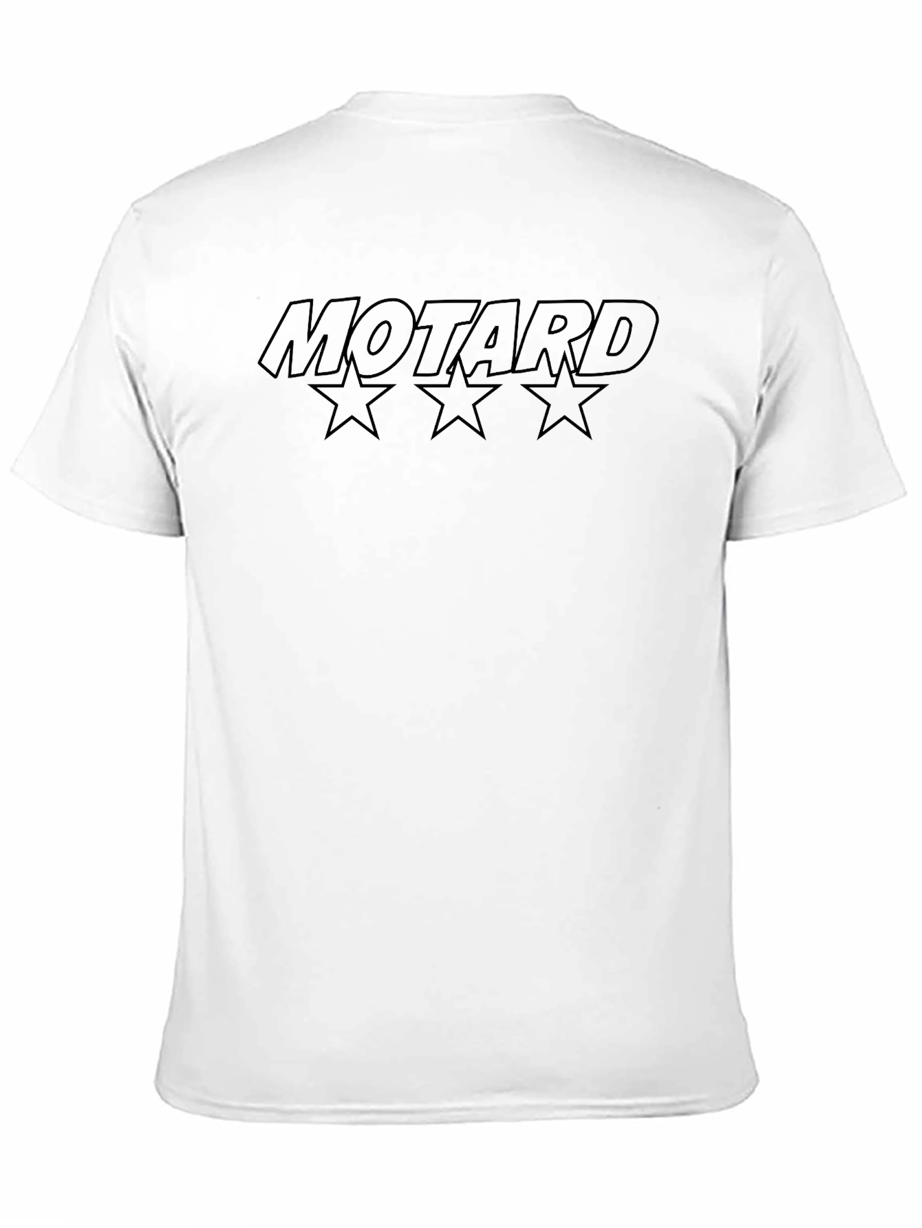 Black Motard Star Graphic T-Shirt - Black Crew Neck Tee view 11