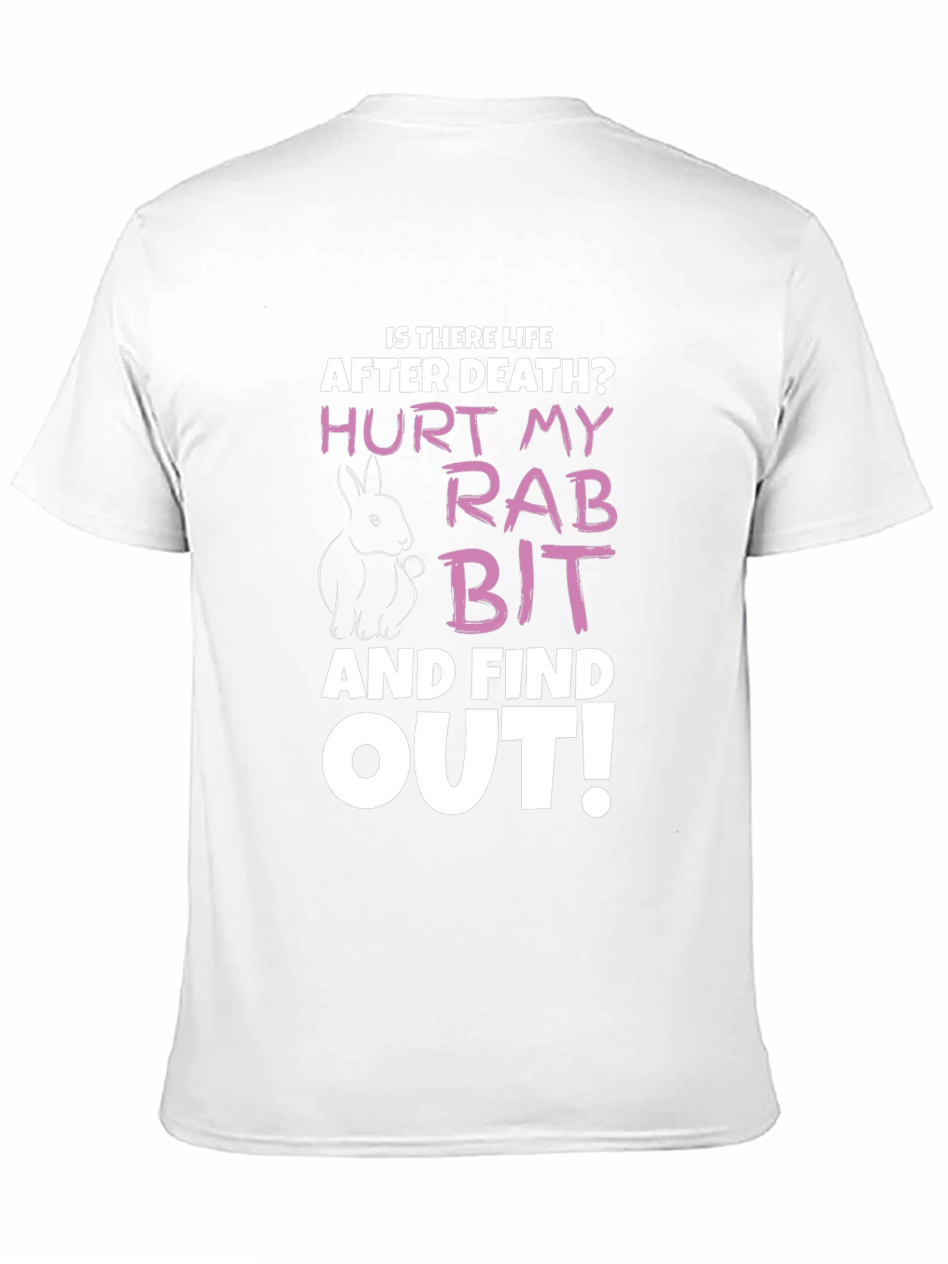 Black Hurt My Rabbit Funny Graphic T-Shirt view 11