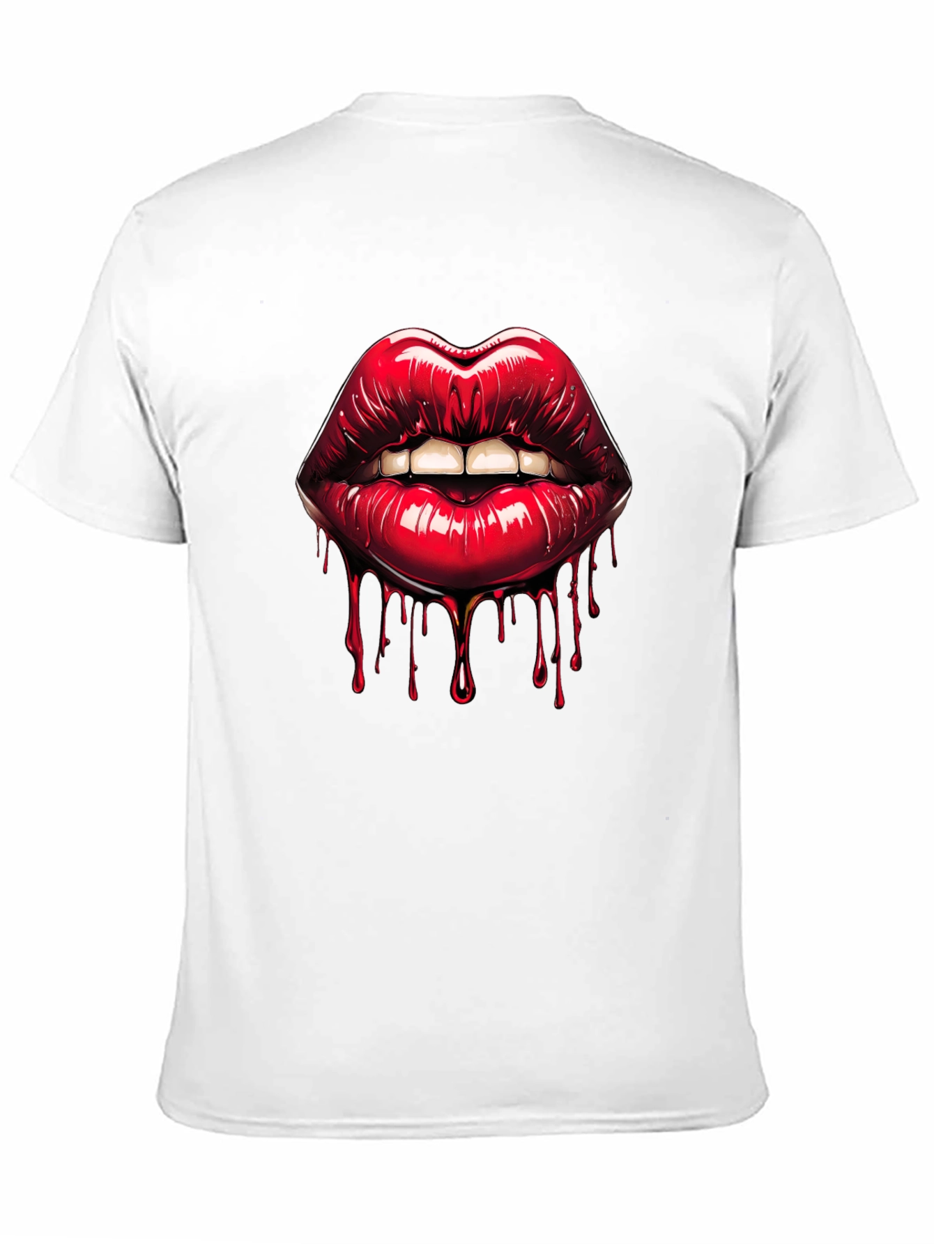 Black Bleeding Lips Graphic Tee - Bold Fashion view 11