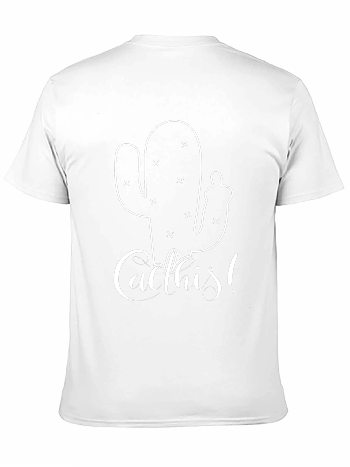 Black Cacthis Middle Finger Graphic Tee - Unisex Funny Cactus Shirt view 11