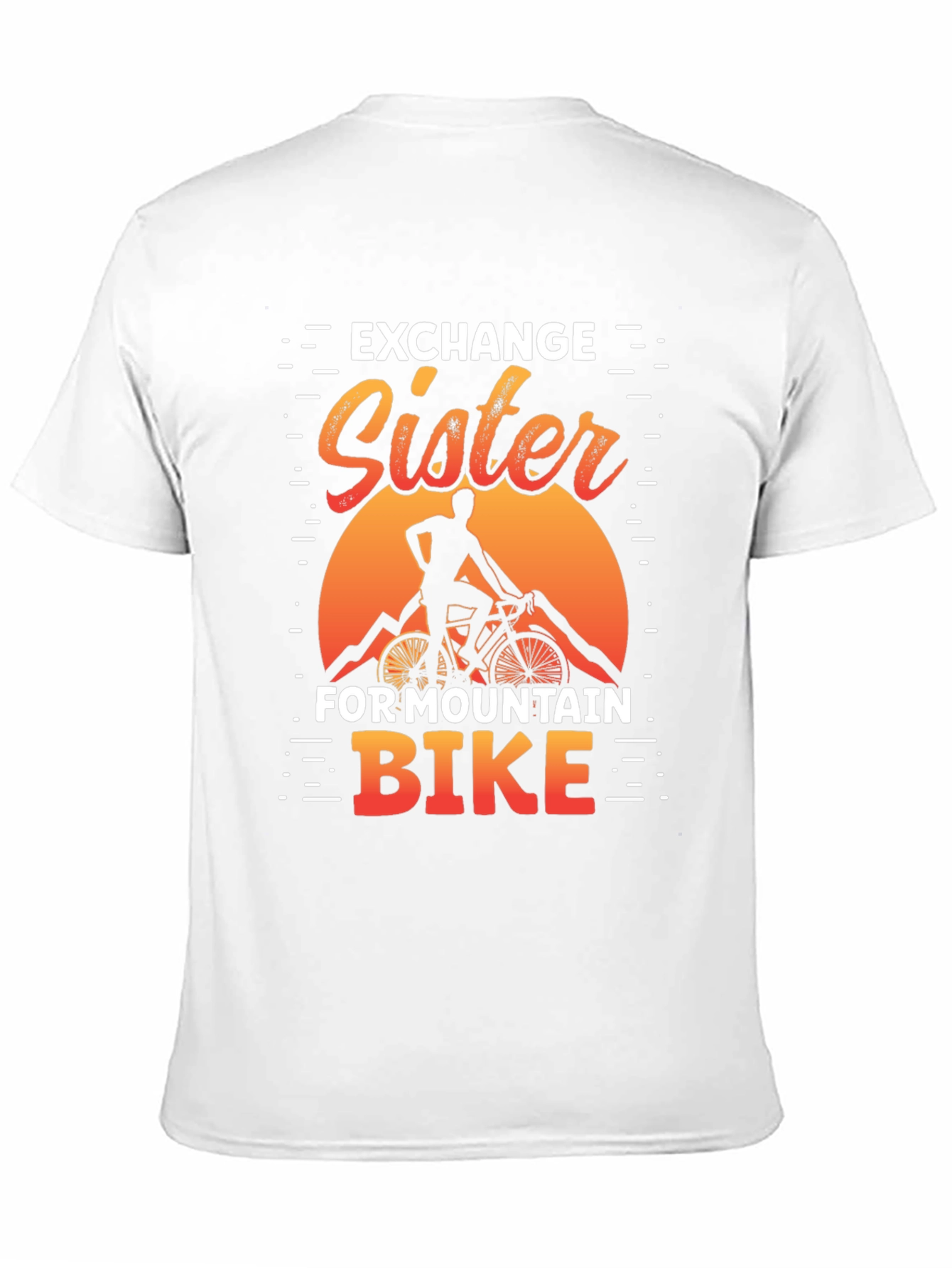 Black Exchange Sister For Mountain Bike Graphic Tee view 11