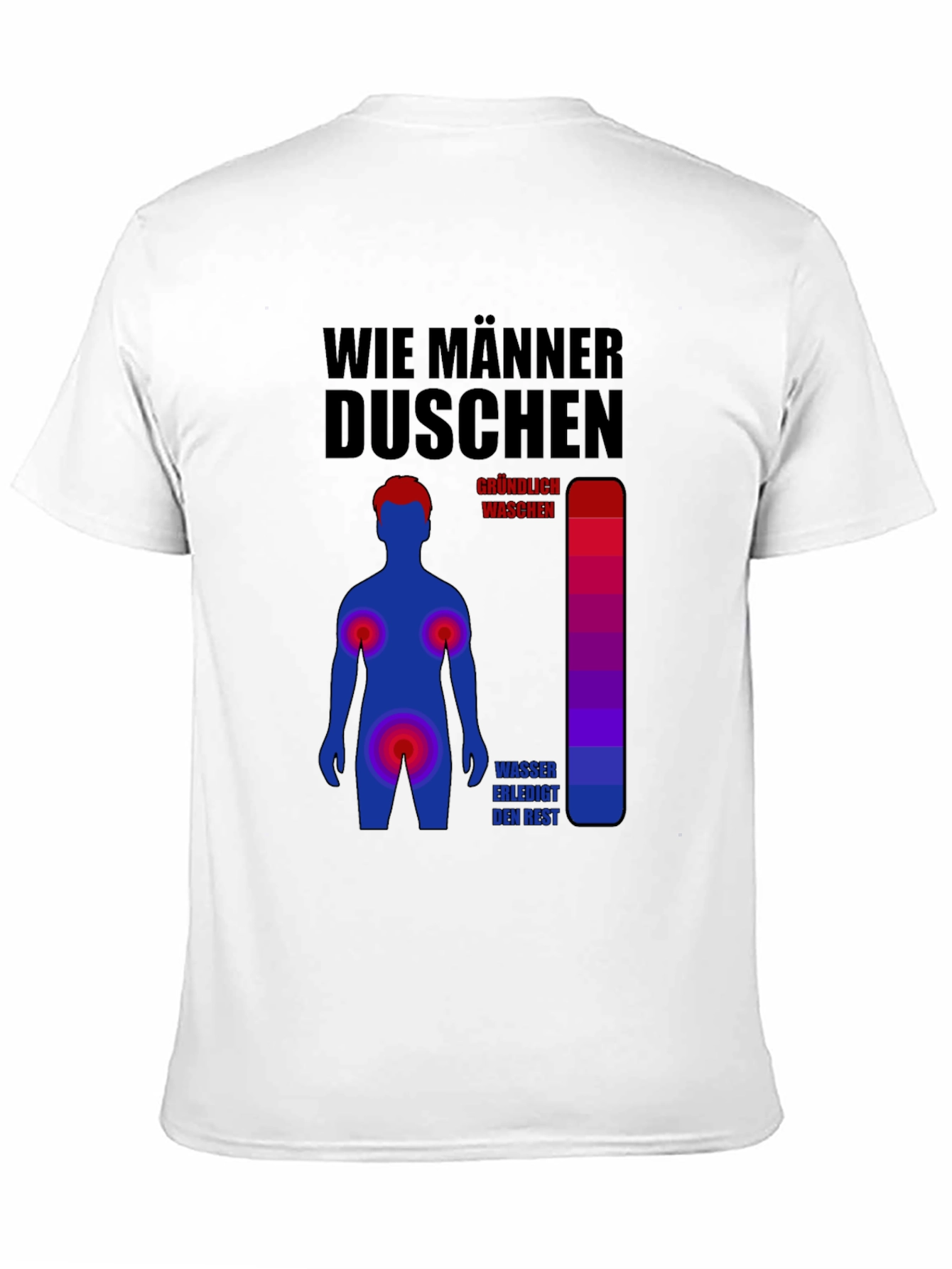 Black Funny 'How Men Shower' Graphic T-Shirt view 11