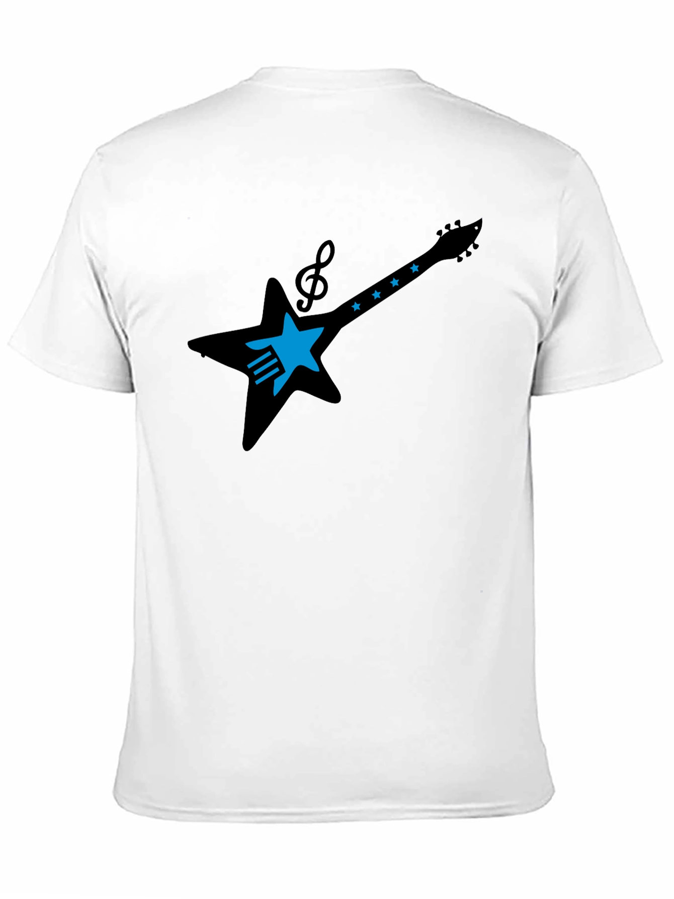 Black Rock Star Guitar Tee - Black Cotton Graphic T-Shirt view 11