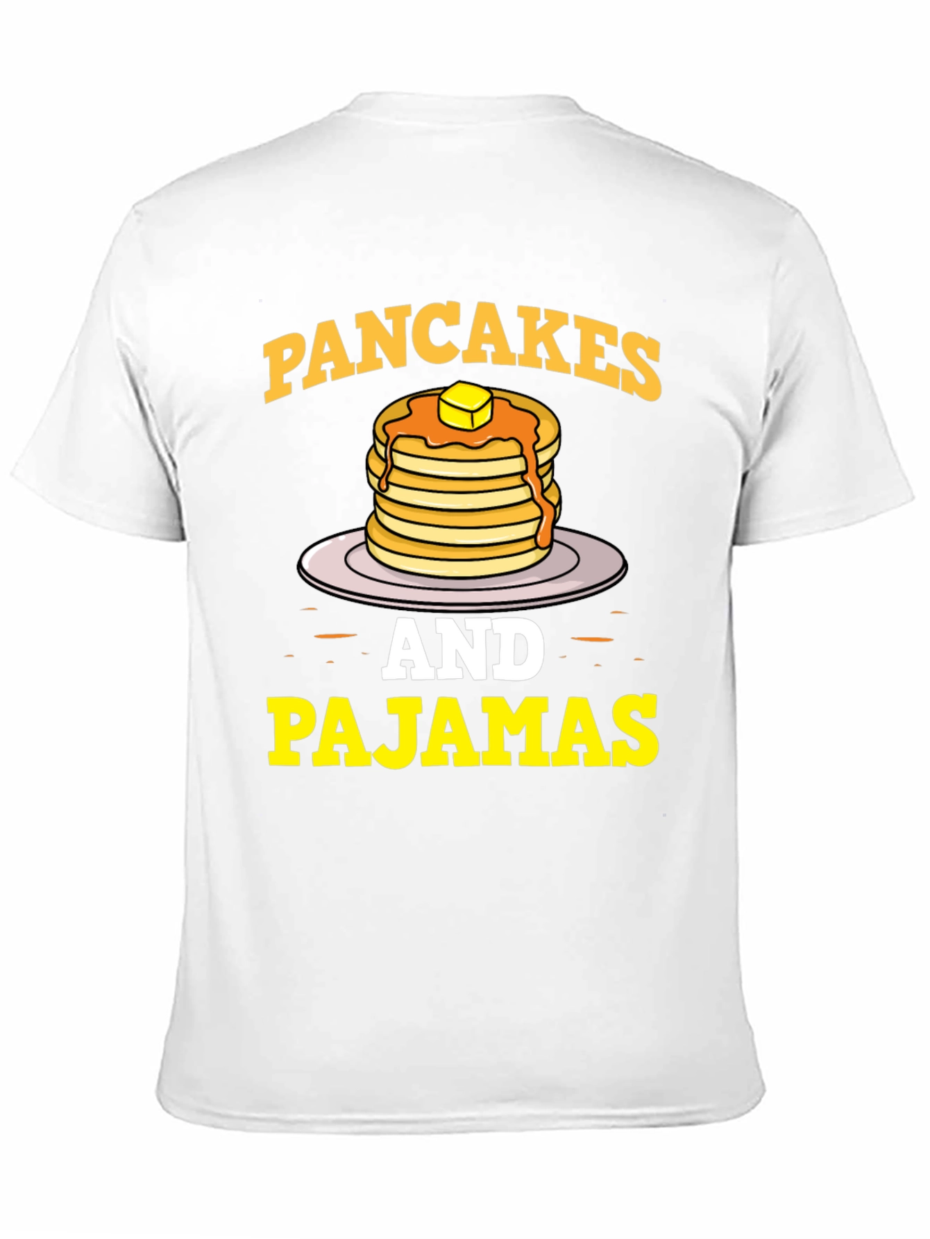 Black Pancakes & Pajamas Graphic Tee - Funny Breakfast Shirt view 11
