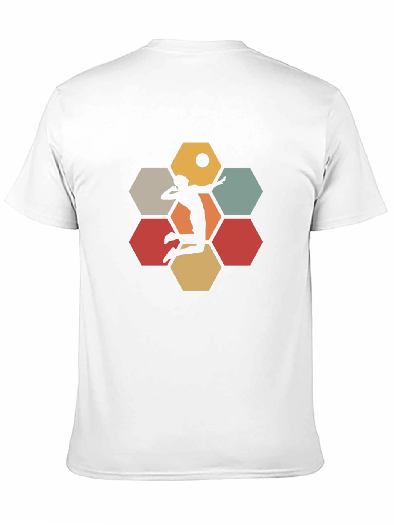 Black Volleyball Hexagon Graphic Tee - Black view 11