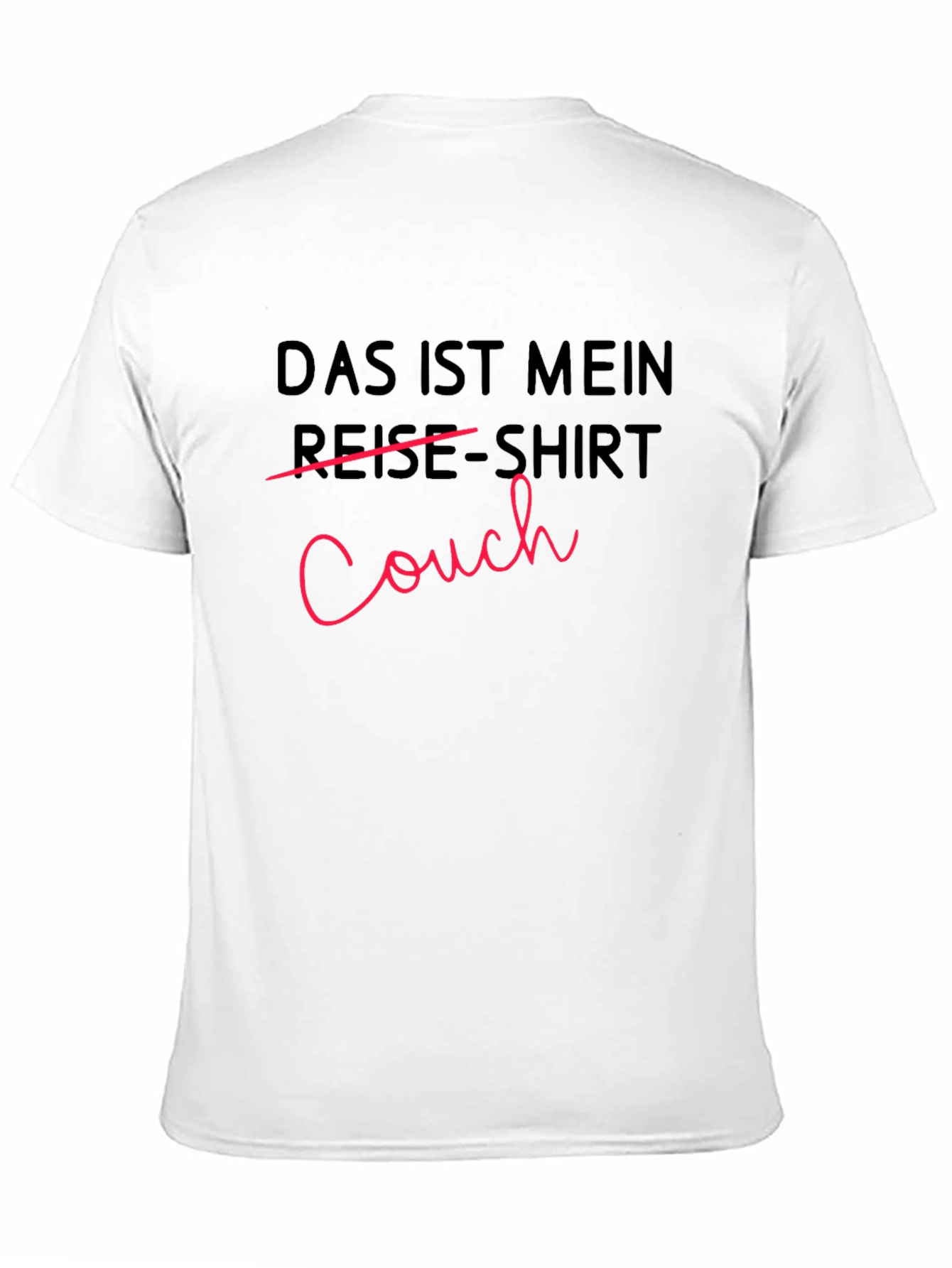 Black Funny Couch T-Shirt - Travel Shirt Replacement view 11