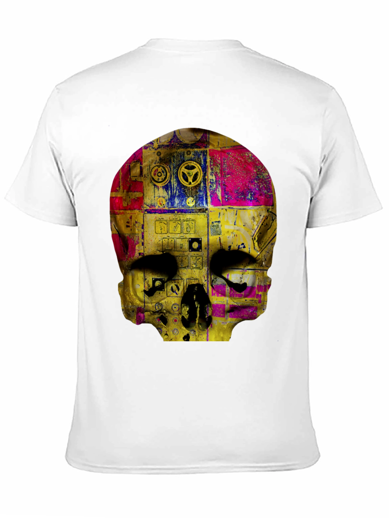 Black Skull Graphic Print Men's T-Shirt view 11