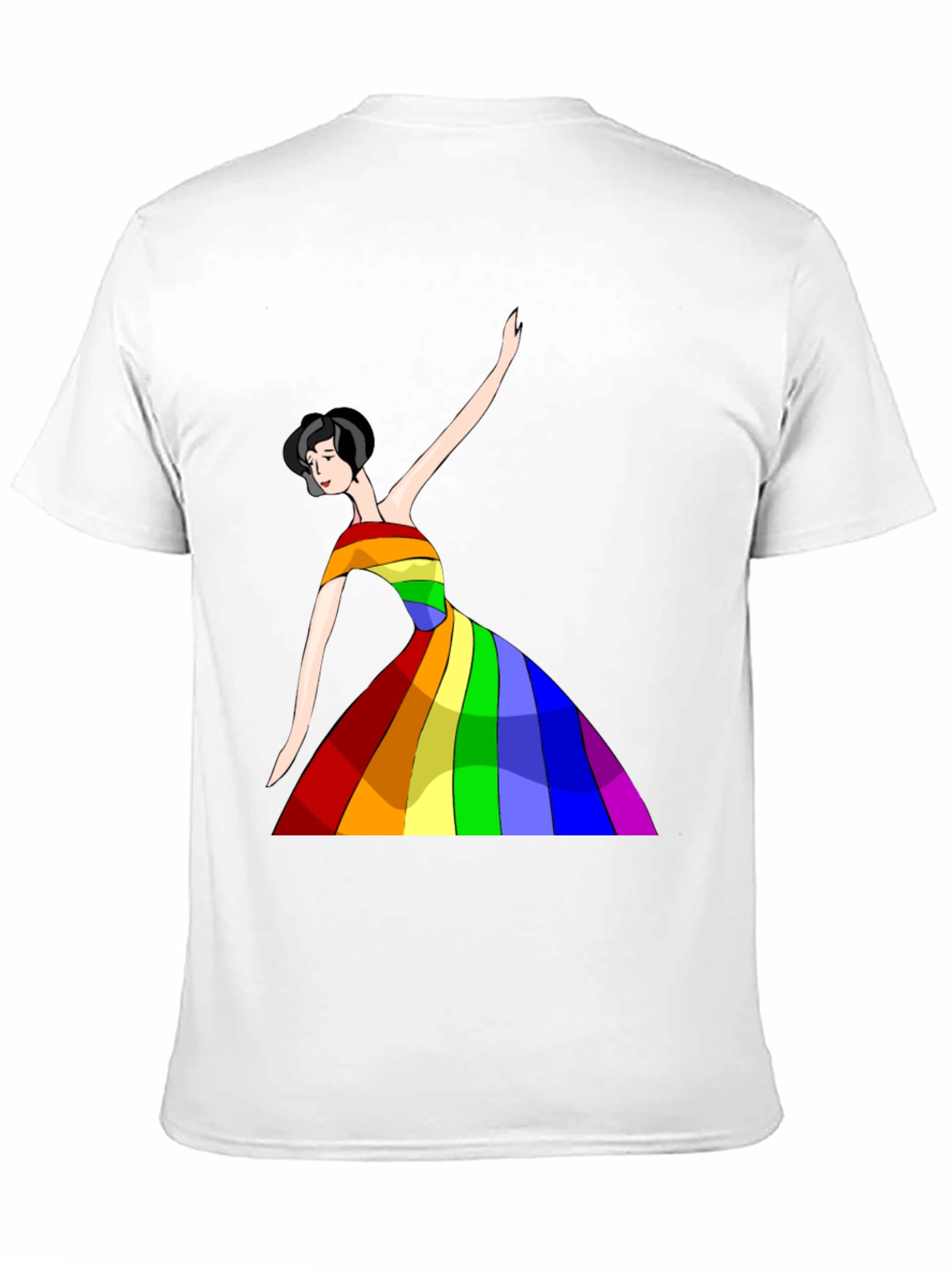 Black Rainbow Dress Woman Graphic Tee - Unisex view 11